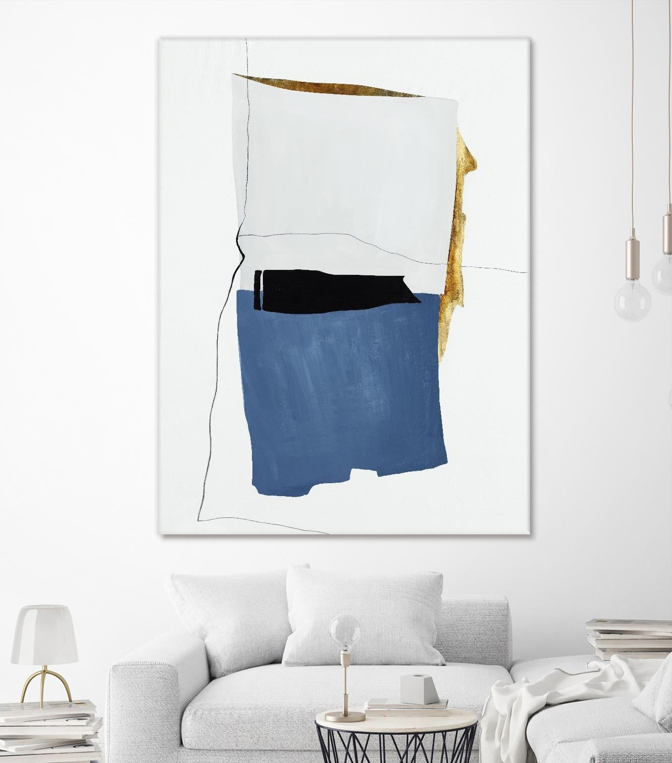 Setting Early I by Daleno Art on GIANT ART - gold shapes abstrait