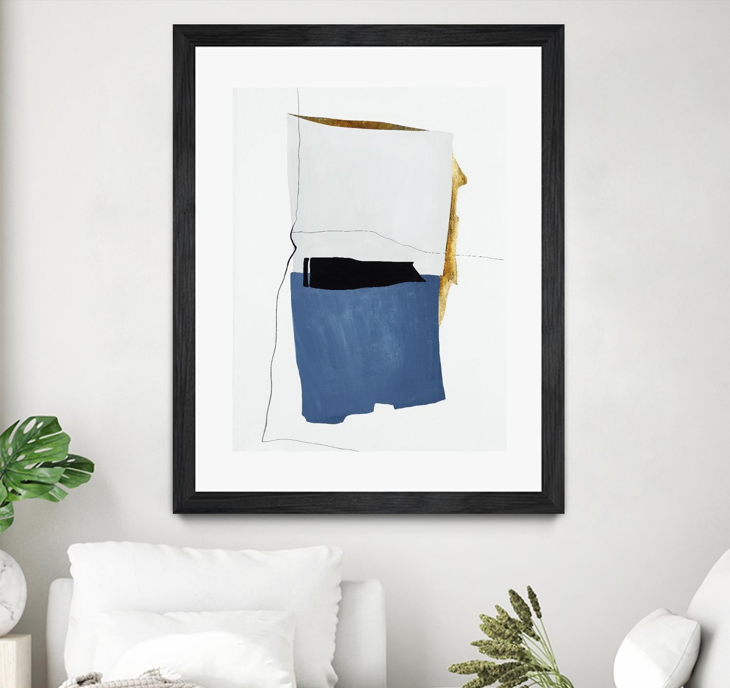 Setting Early I by Daleno Art on GIANT ART - gold shapes abstrait