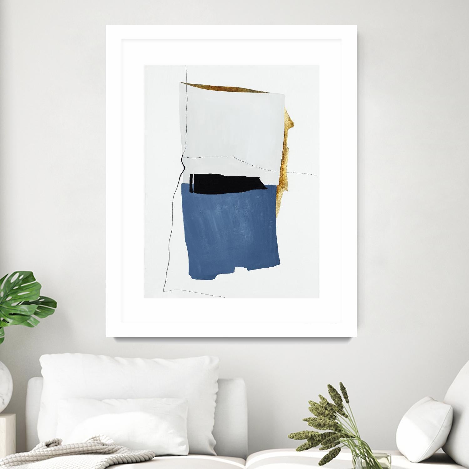 Setting Early I by Daleno Art on GIANT ART - gold shapes abstrait