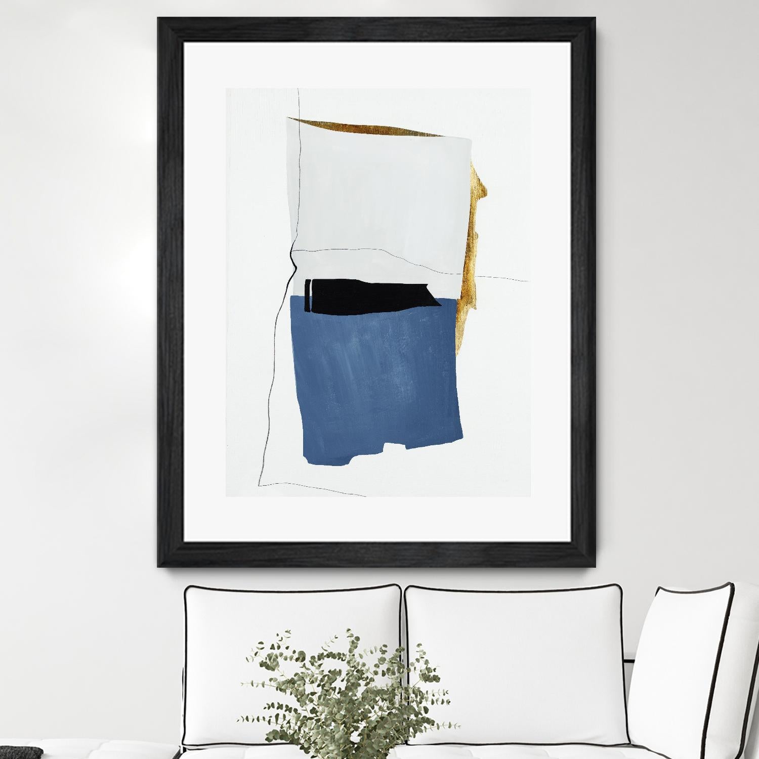 Setting Early I by Daleno Art on GIANT ART - gold shapes abstrait