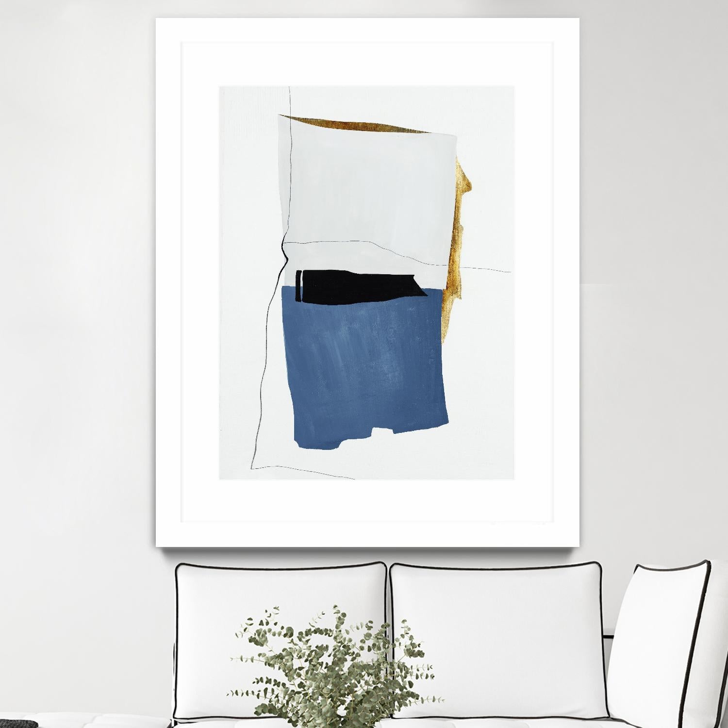 Setting Early I by Daleno Art on GIANT ART - gold shapes abstrait