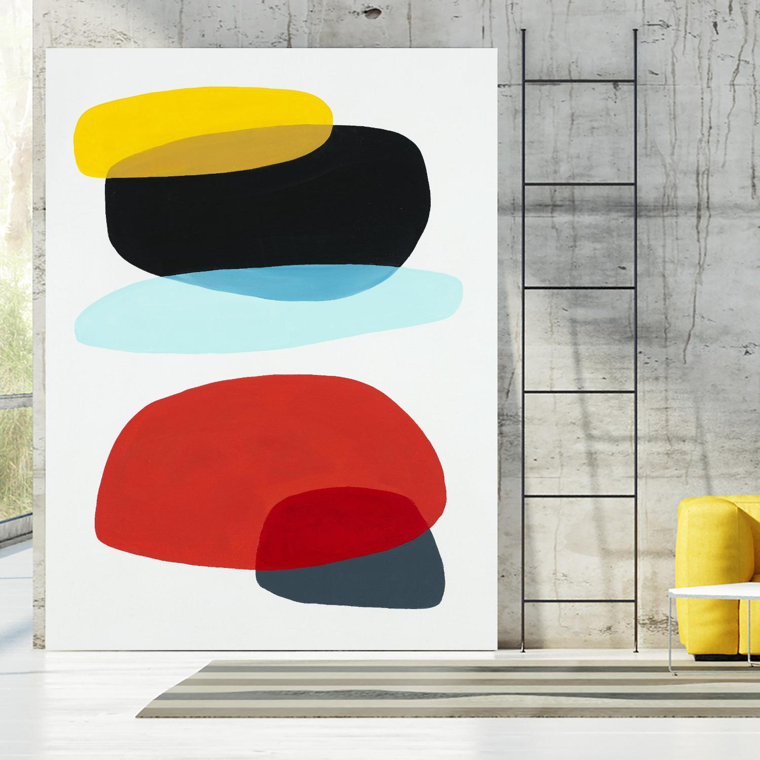 Joy and Pop II by Daleno Art on GIANT ART - red shapes