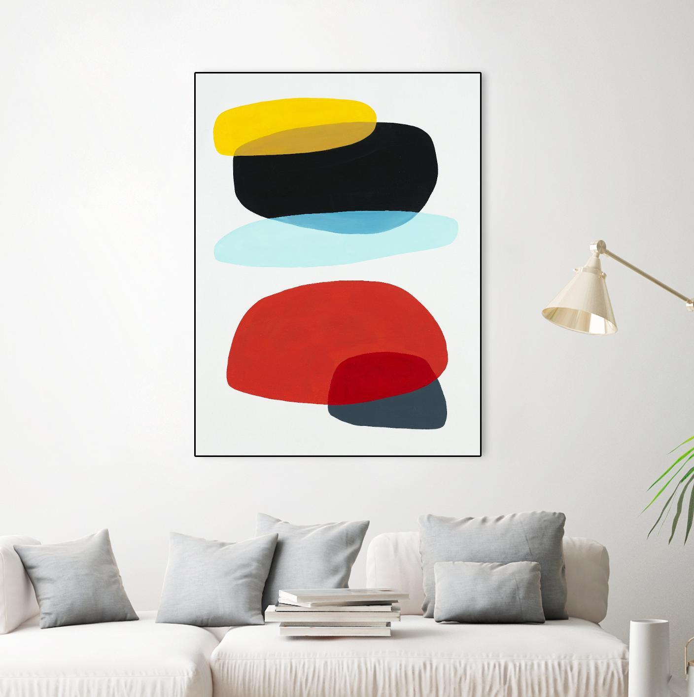 Joy and Pop II by Daleno Art on GIANT ART - red shapes