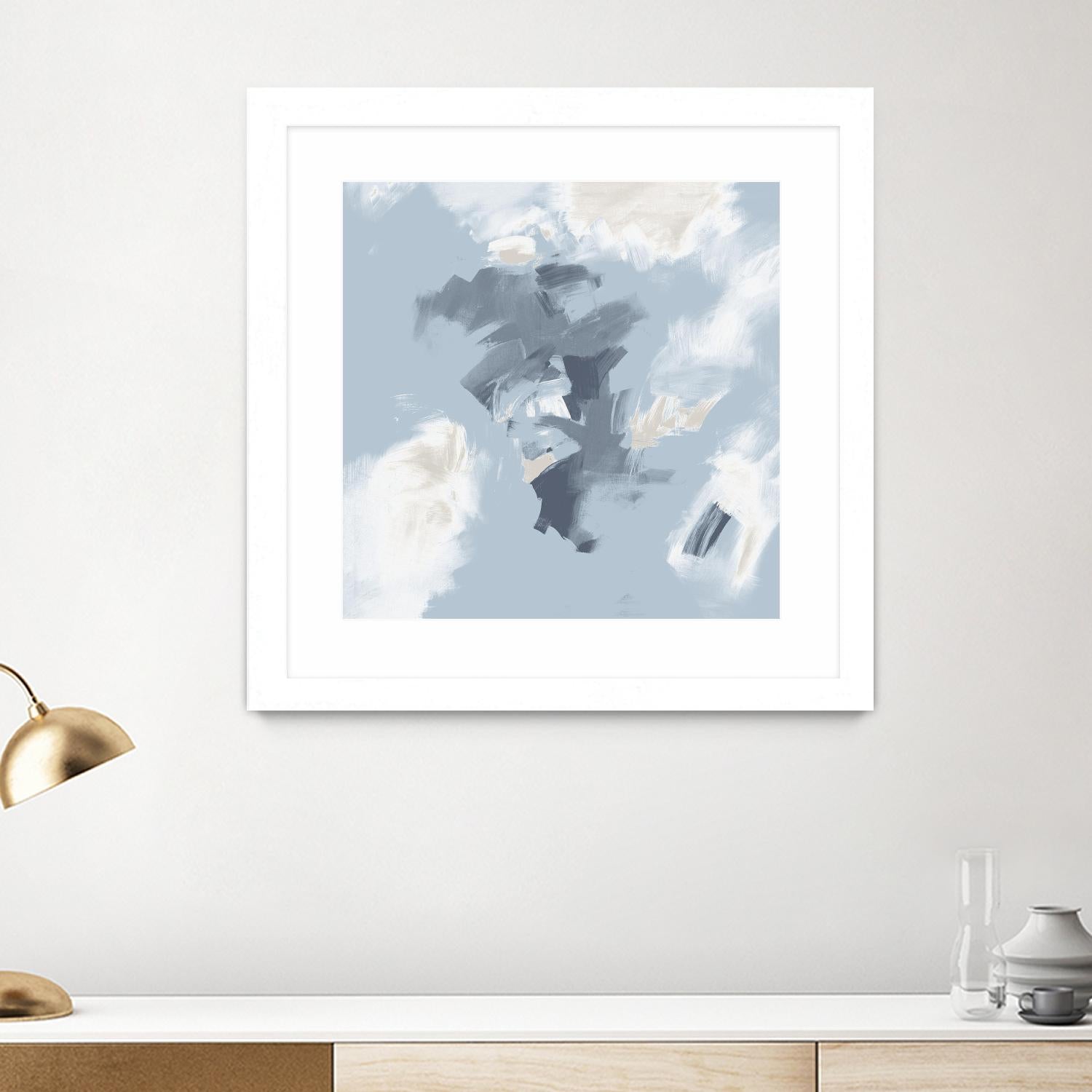 Peaches and Cream II by Daleno Art on GIANT ART - beige abstract