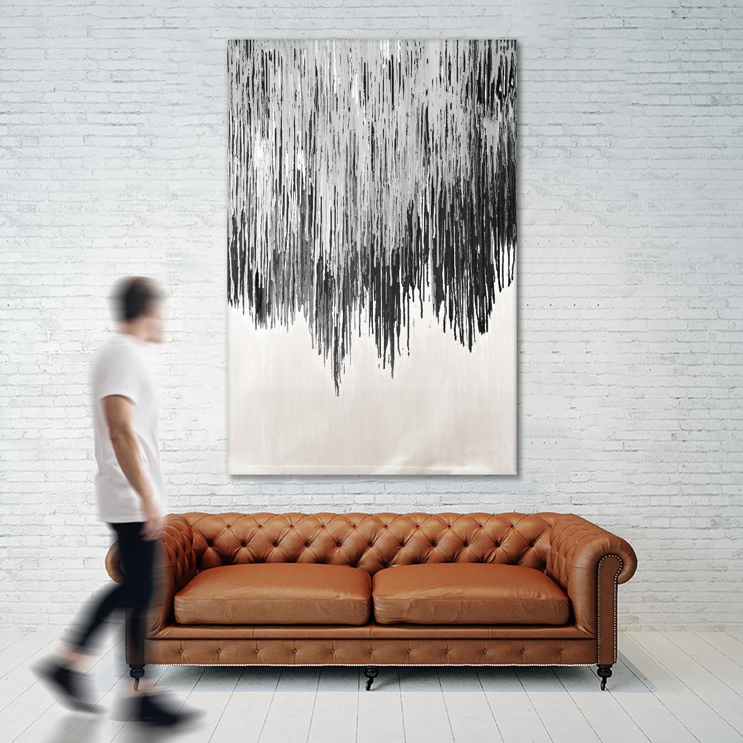 Stained Shower II by Daleno Art on GIANT ART - white abstract abstrait