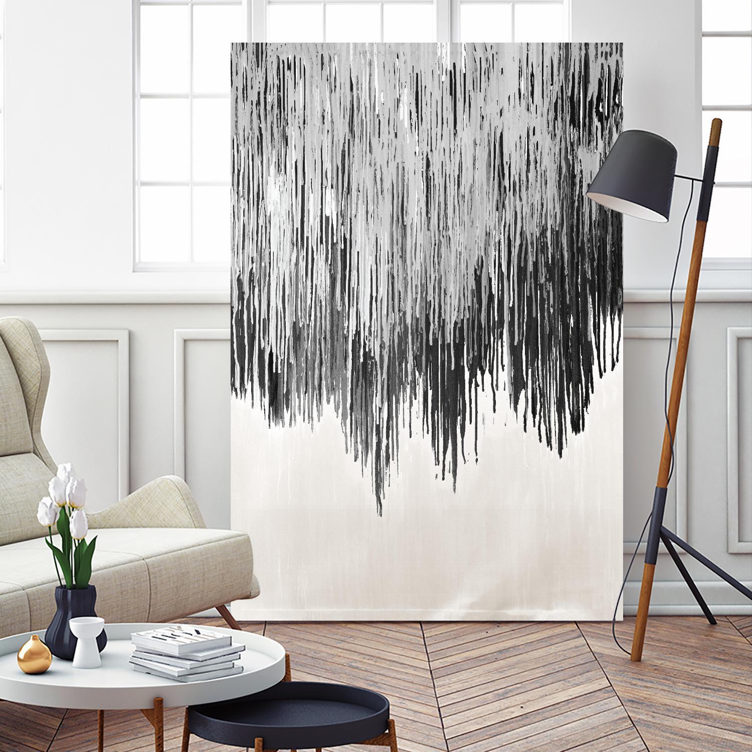 Stained Shower II by Daleno Art on GIANT ART - white abstract abstrait