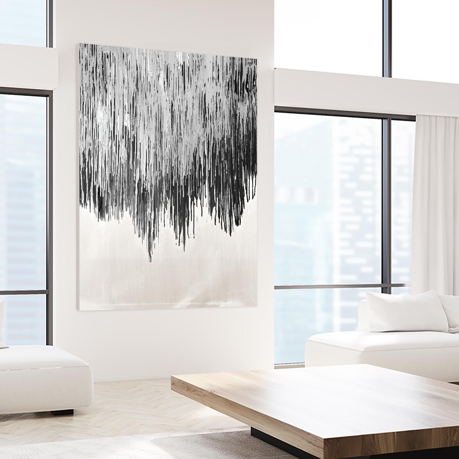 Stained Shower II by Daleno Art on GIANT ART - white abstract abstrait