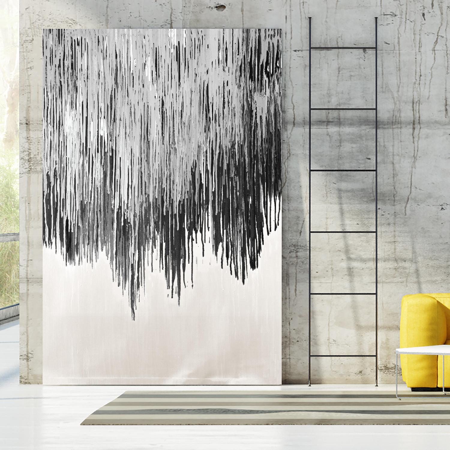 Stained Shower II by Daleno Art on GIANT ART - white abstract abstrait