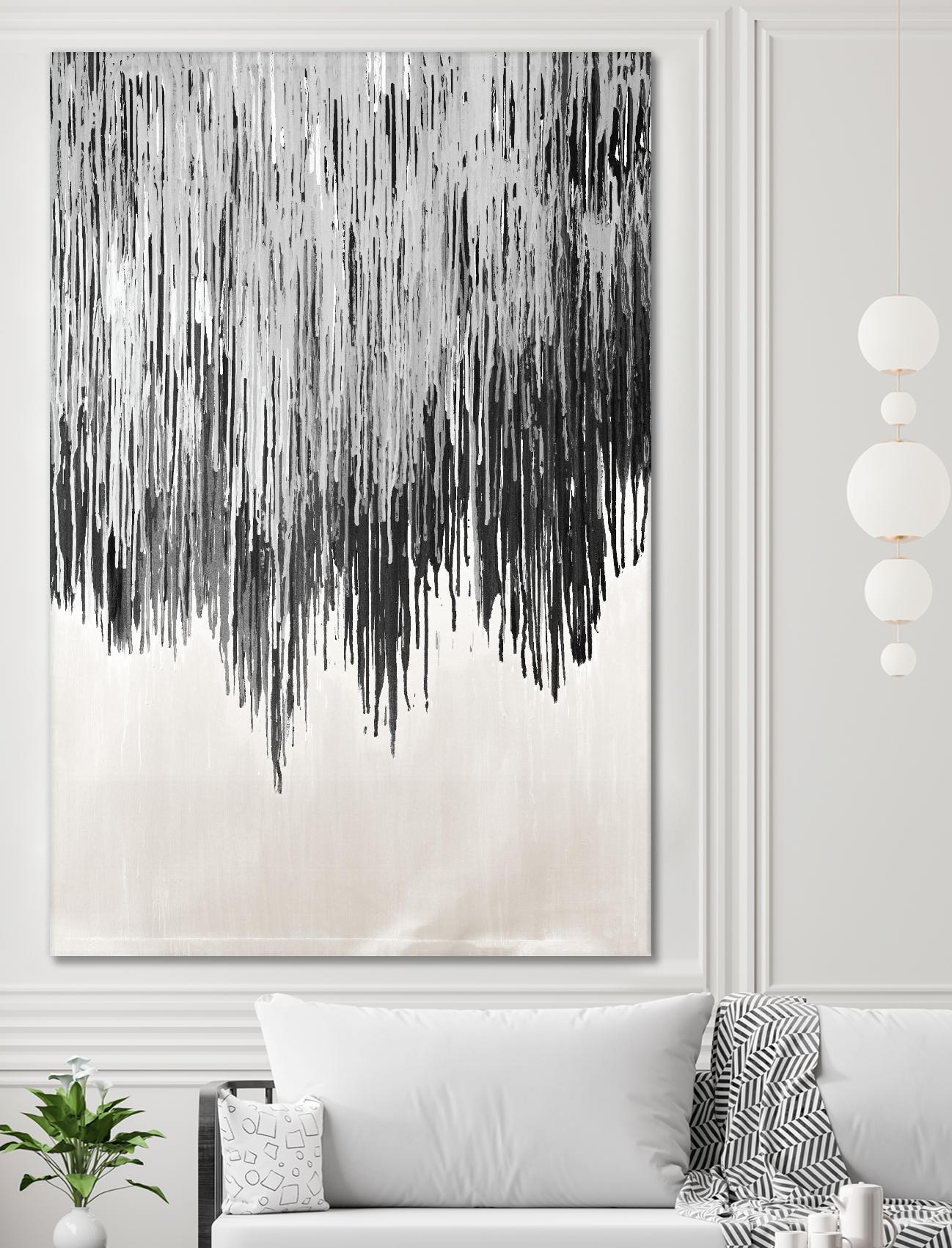 Stained Shower II by Daleno Art on GIANT ART - white abstract abstrait
