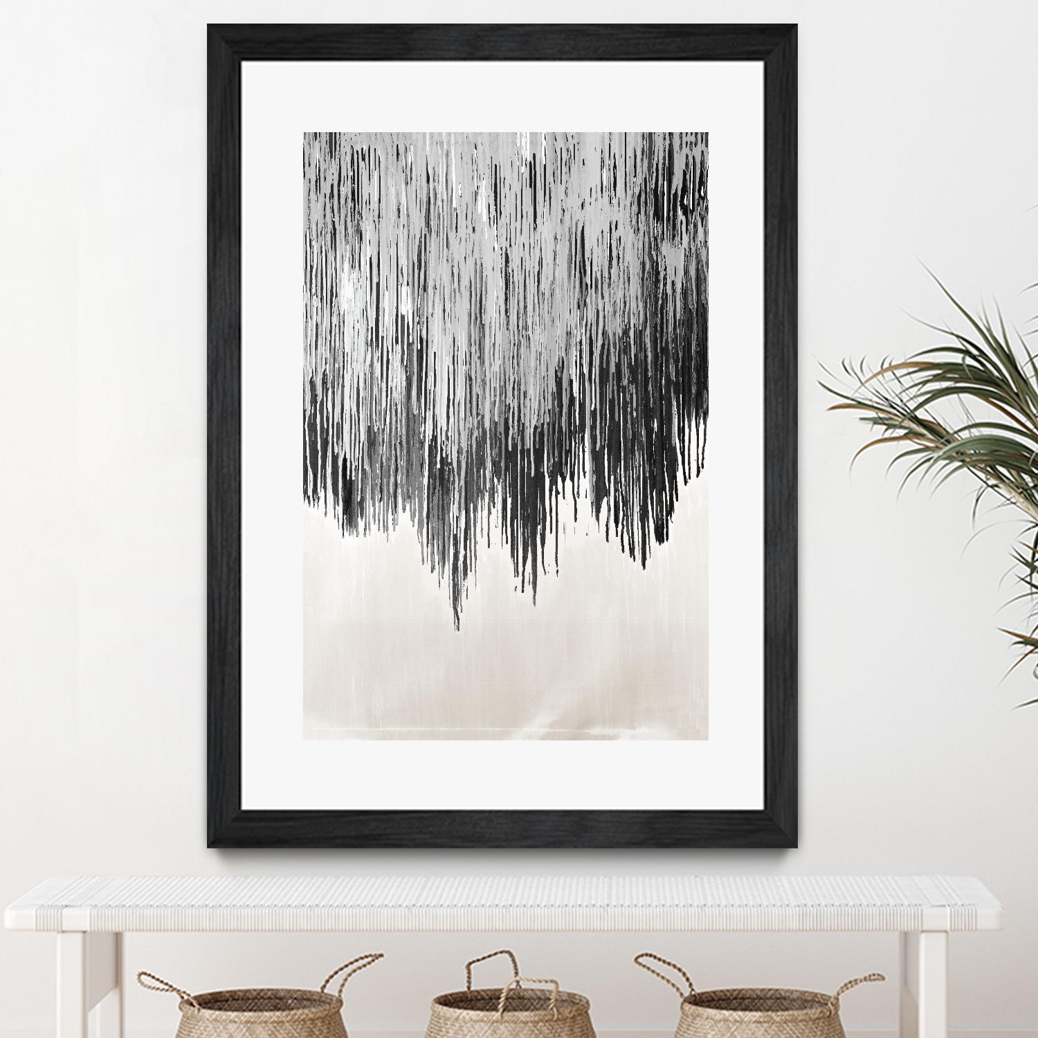 Stained Shower II by Daleno Art on GIANT ART - white abstract abstrait