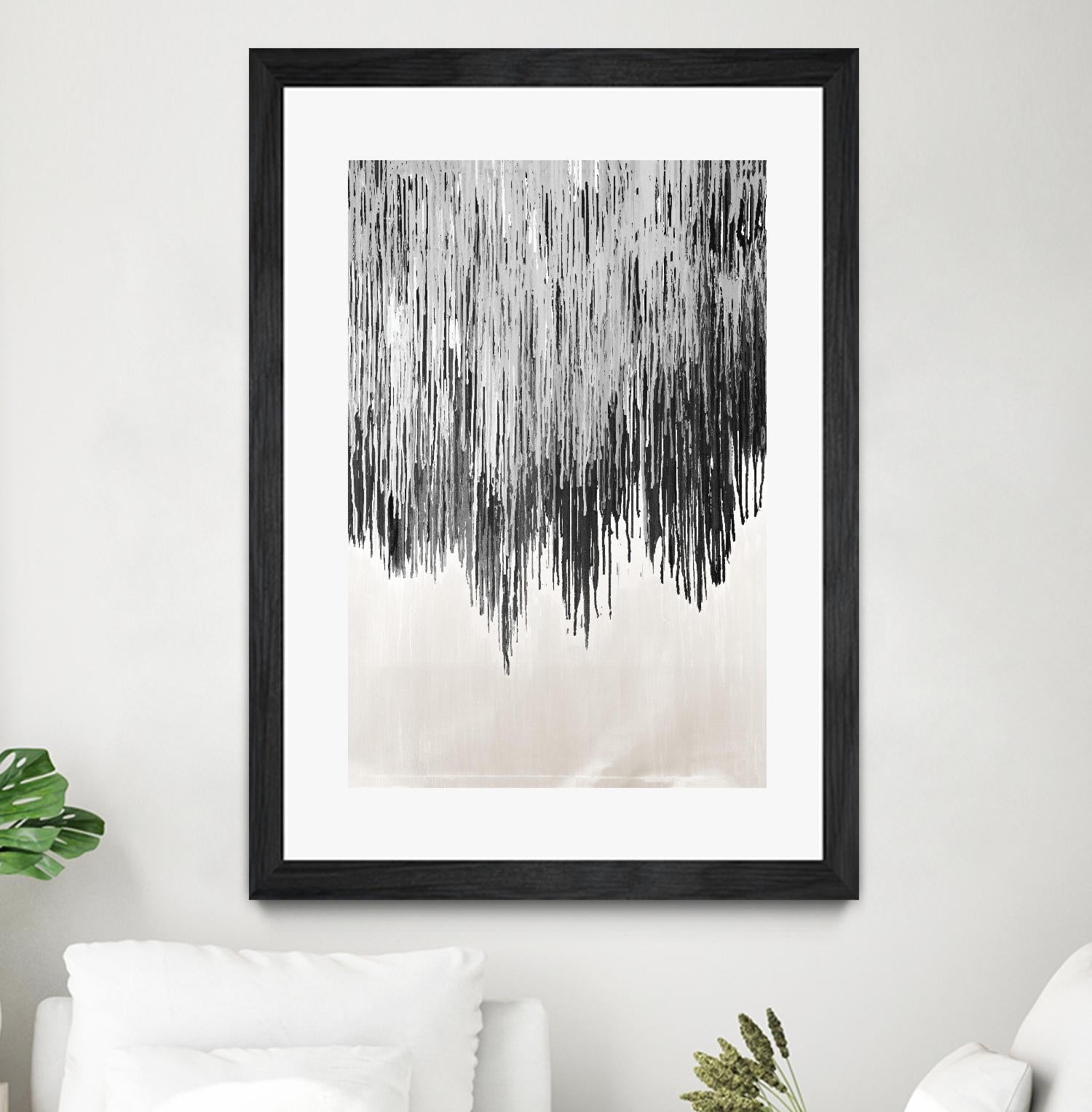 Stained Shower II by Daleno Art on GIANT ART - white abstract abstrait