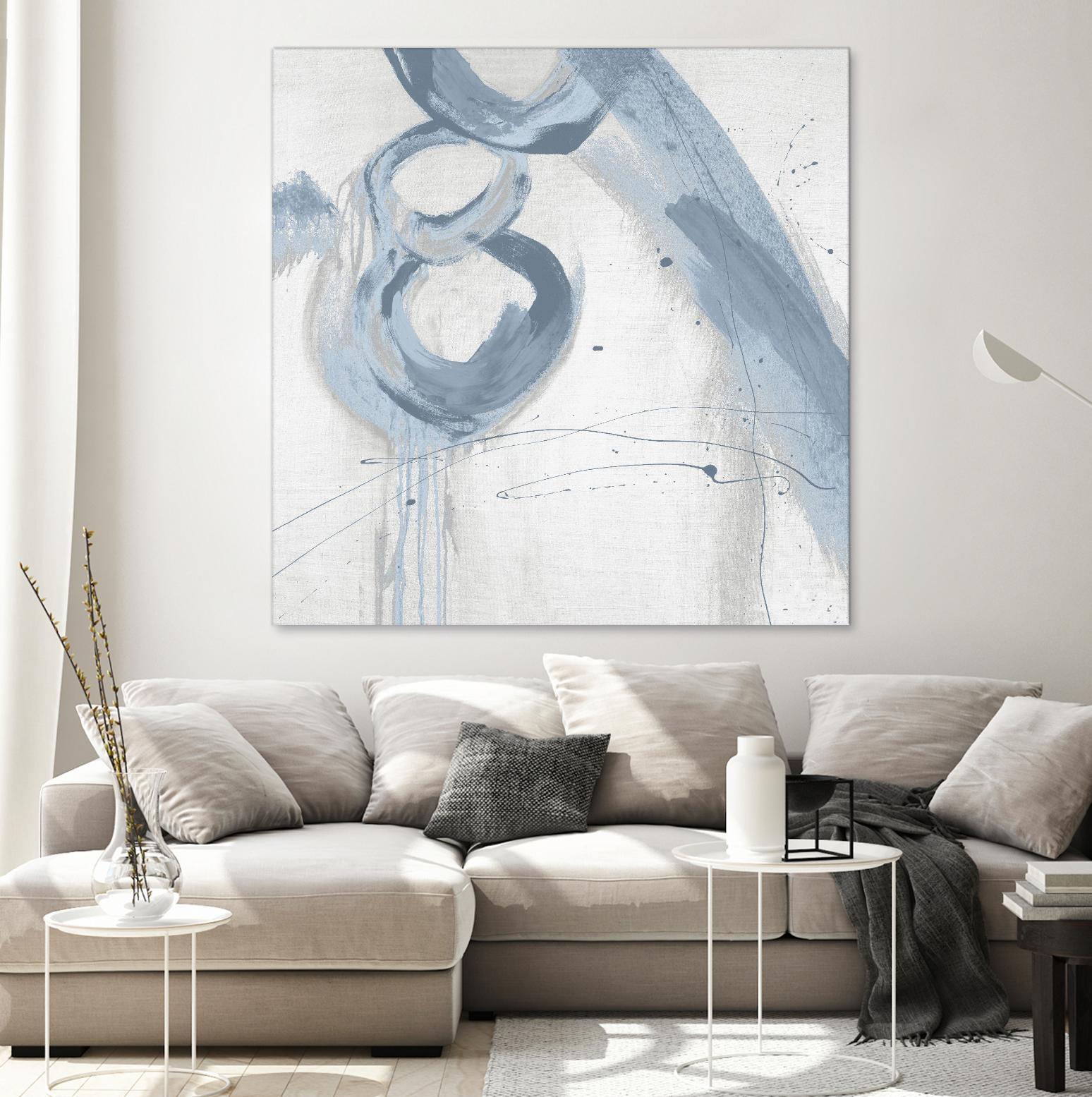 Twice Over VII by Daleno Art on GIANT ART - blue abstract abstrait