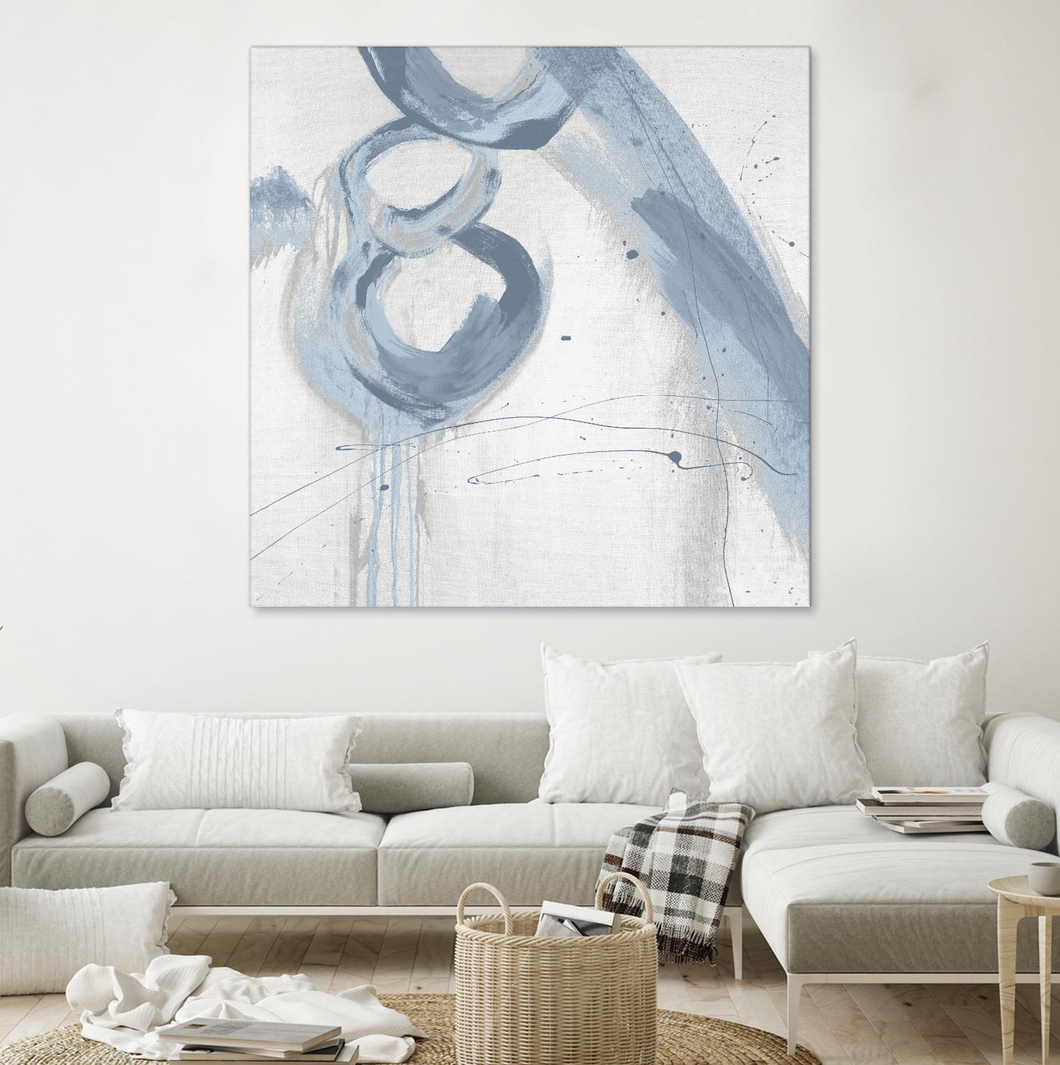 Twice Over VII by Daleno Art on GIANT ART - blue abstract abstrait