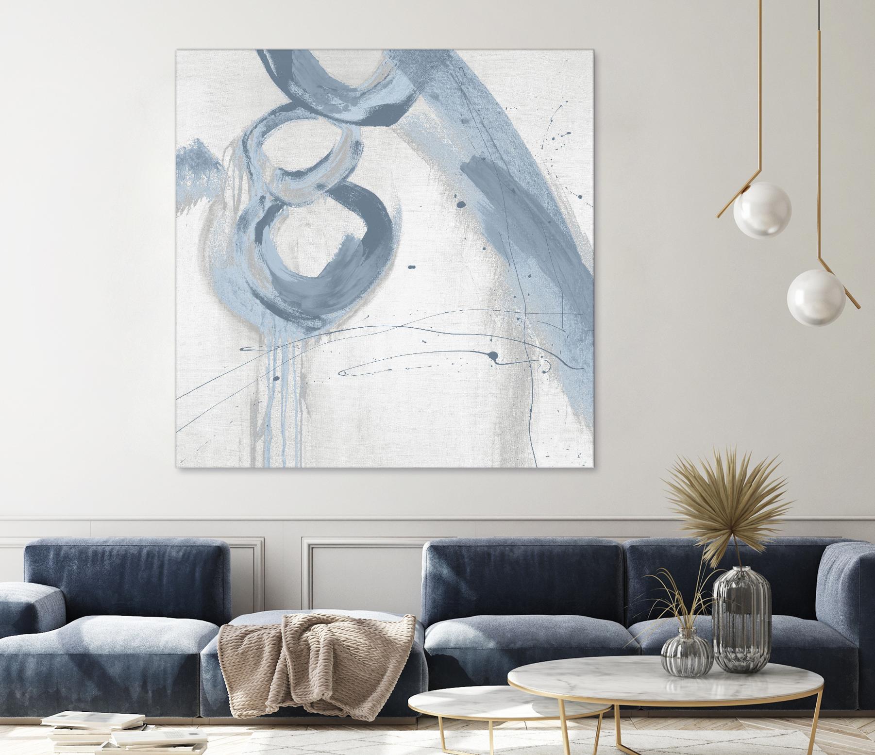 Twice Over VII by Daleno Art on GIANT ART - blue abstract abstrait