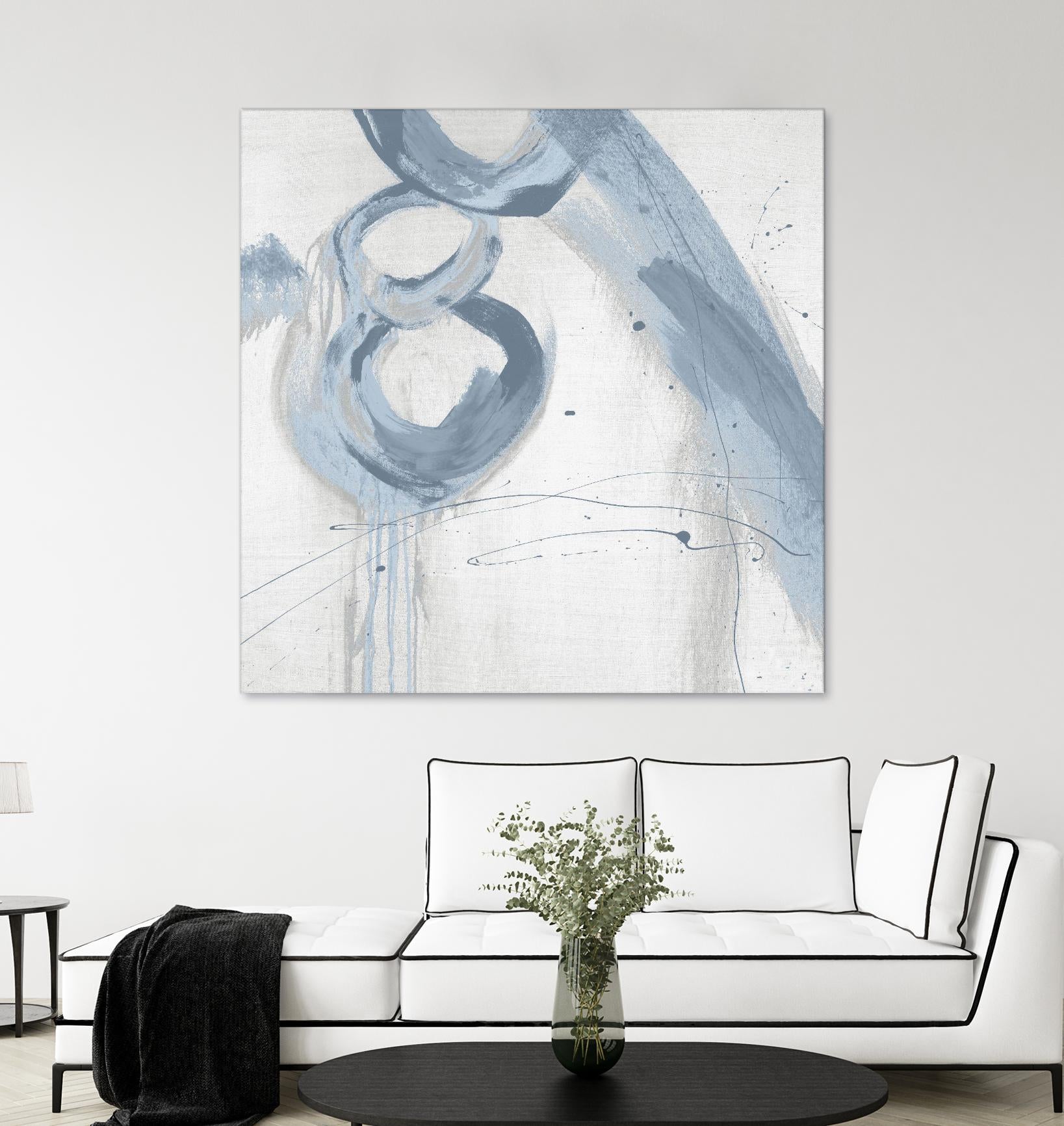 Twice Over VII by Daleno Art on GIANT ART - blue abstract abstrait