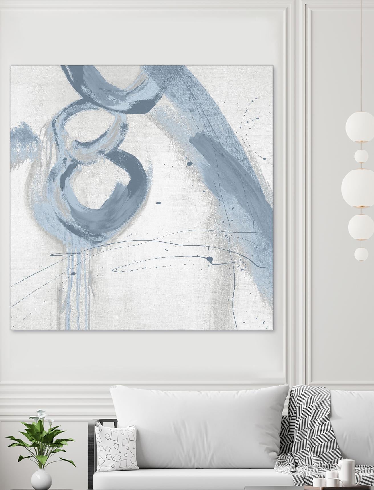 Twice Over VII by Daleno Art on GIANT ART - blue abstract abstrait
