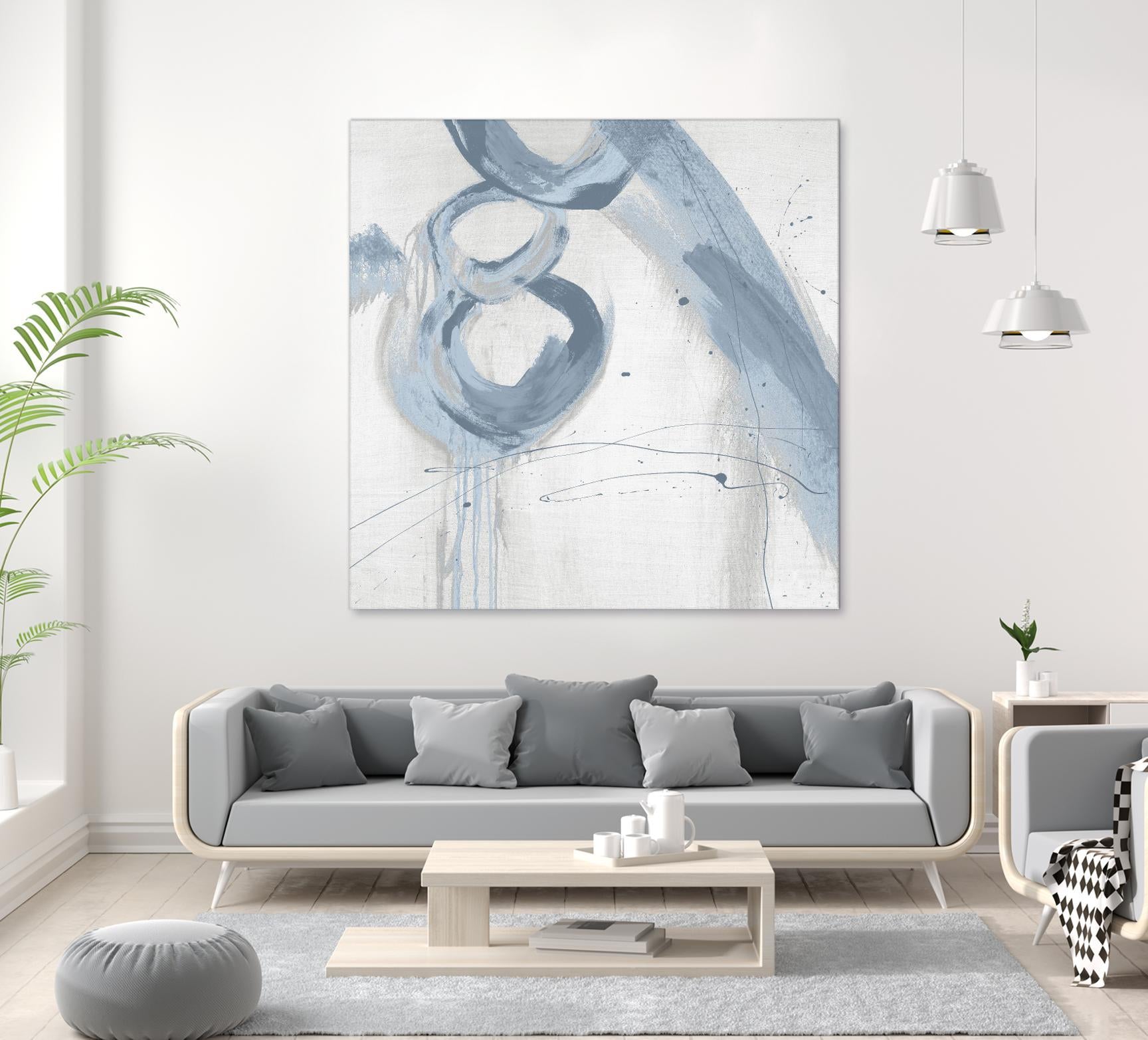 Twice Over VII by Daleno Art on GIANT ART - blue abstract abstrait