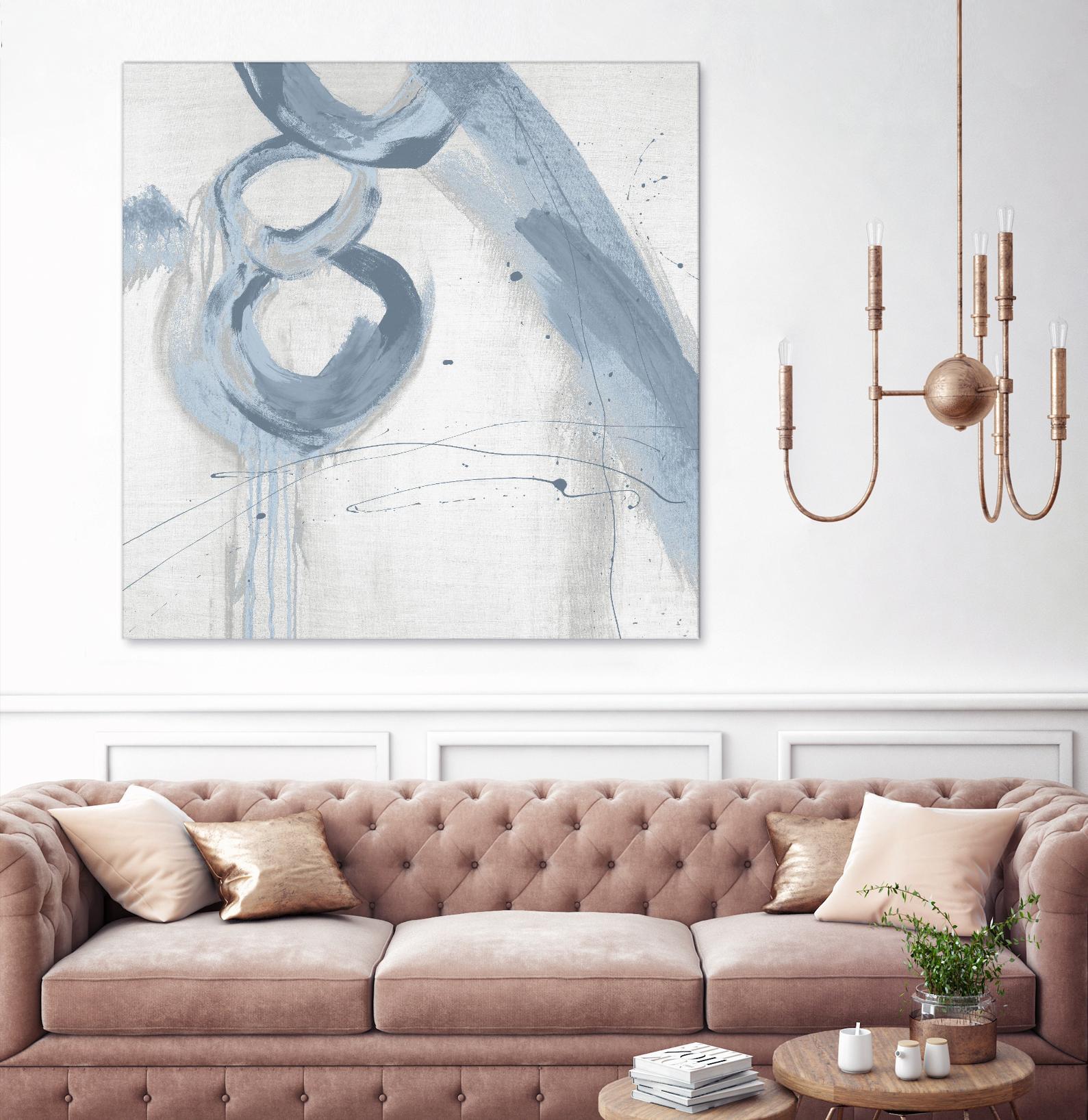 Twice Over VII by Daleno Art on GIANT ART - blue abstract abstrait