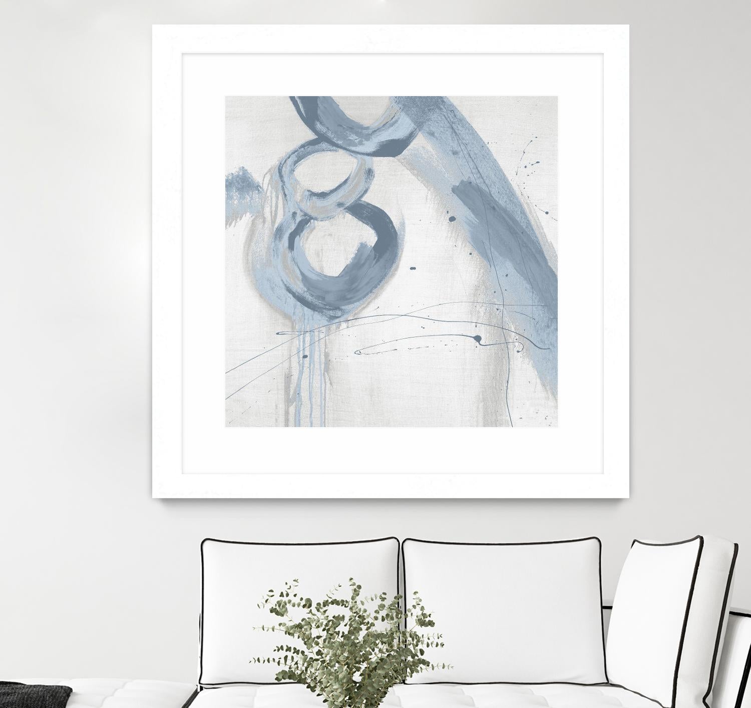 Twice Over VII by Daleno Art on GIANT ART - blue abstract abstrait