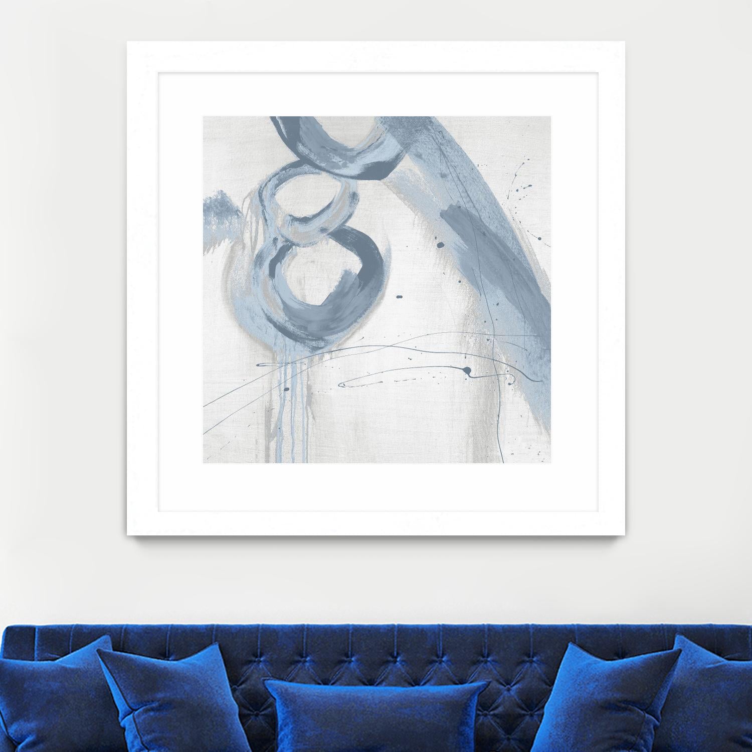 Twice Over VII by Daleno Art on GIANT ART - blue abstract abstrait