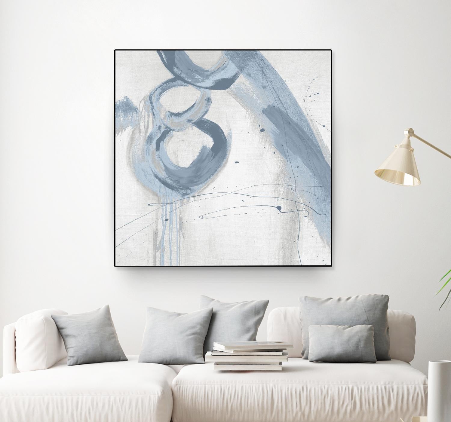 Twice Over VII by Daleno Art on GIANT ART - blue abstract abstrait