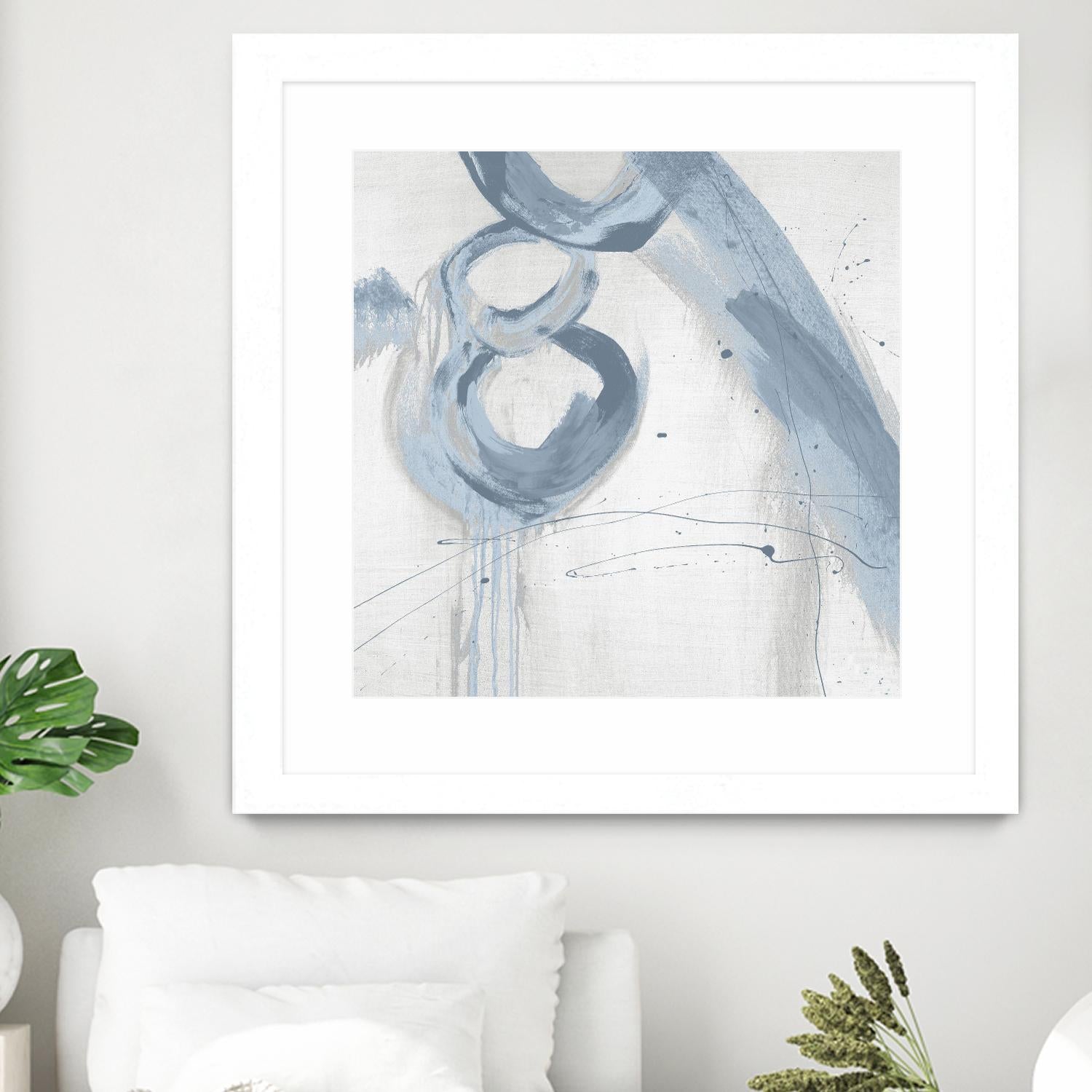 Twice Over VII by Daleno Art on GIANT ART - blue abstract abstrait