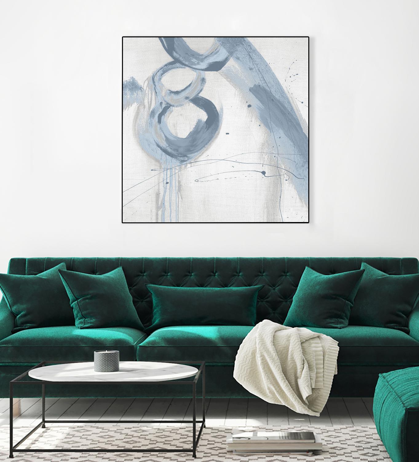 Twice Over VII by Daleno Art on GIANT ART - blue abstract abstrait