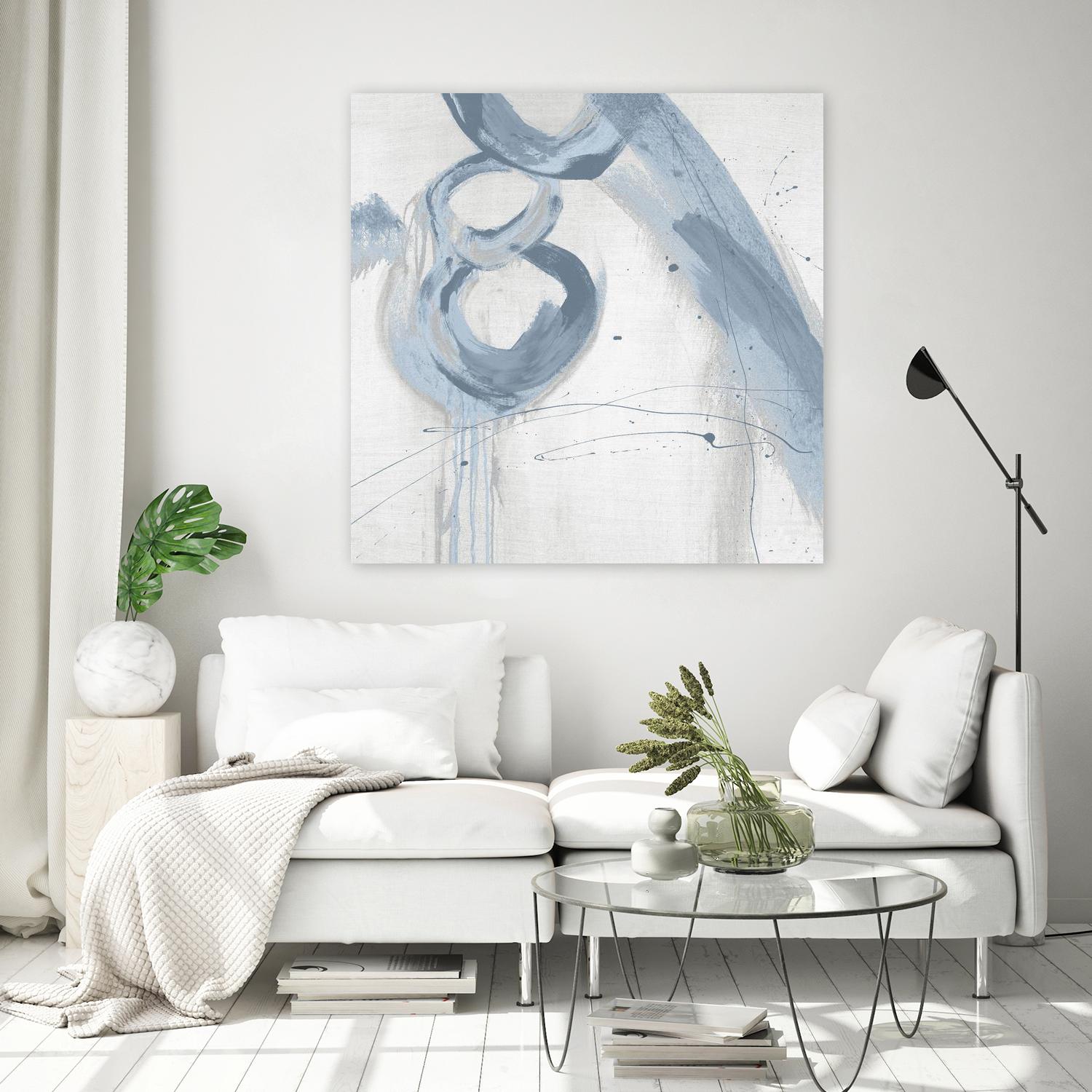 Twice Over VII by Daleno Art on GIANT ART - blue abstract abstrait