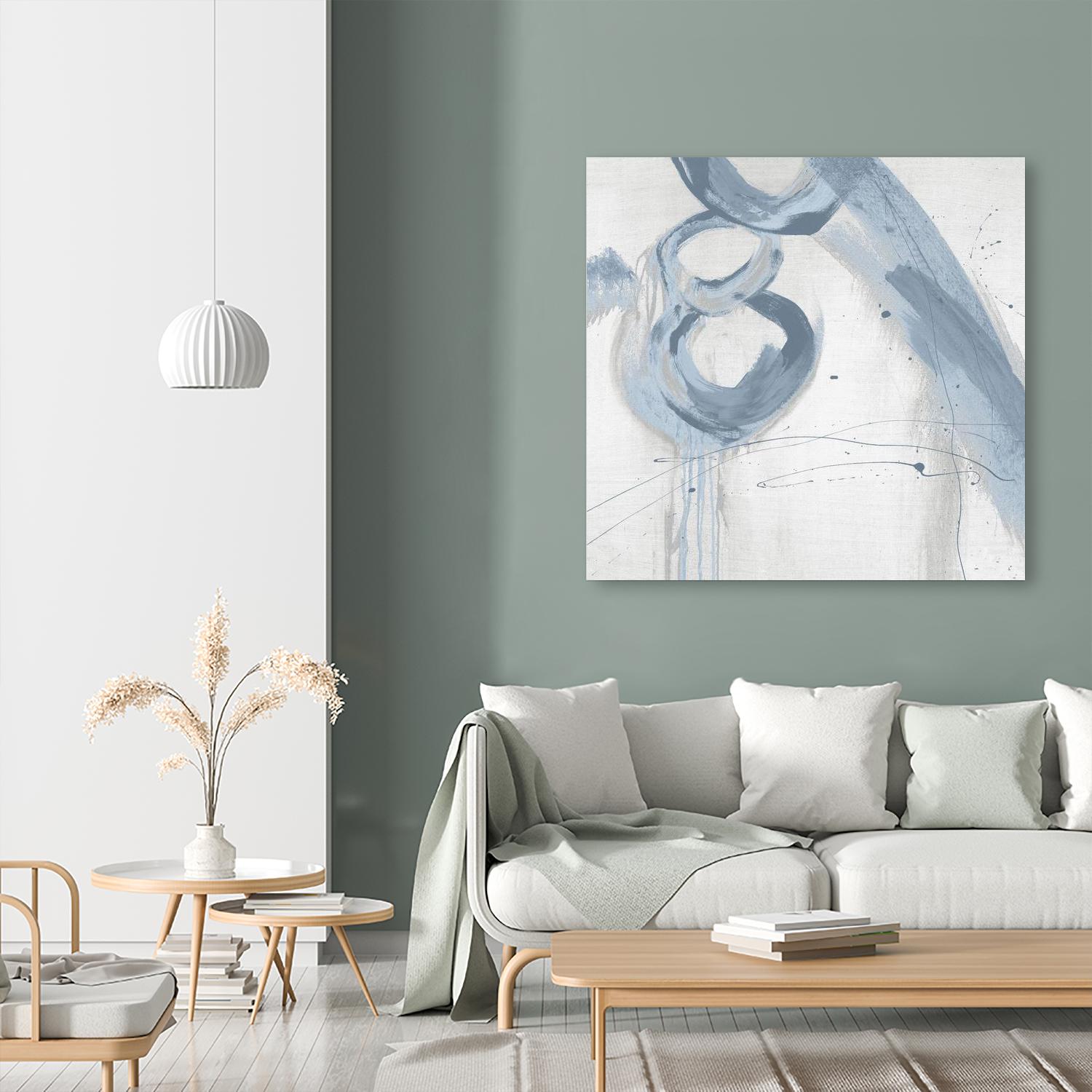 Twice Over VII by Daleno Art on GIANT ART - blue abstract abstrait