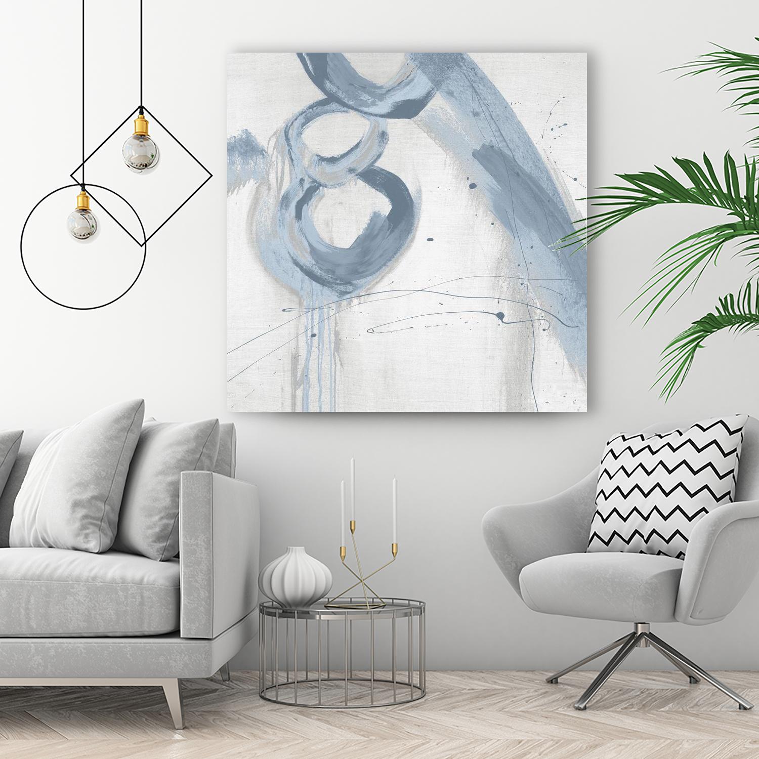 Twice Over VII by Daleno Art on GIANT ART - blue abstract abstrait