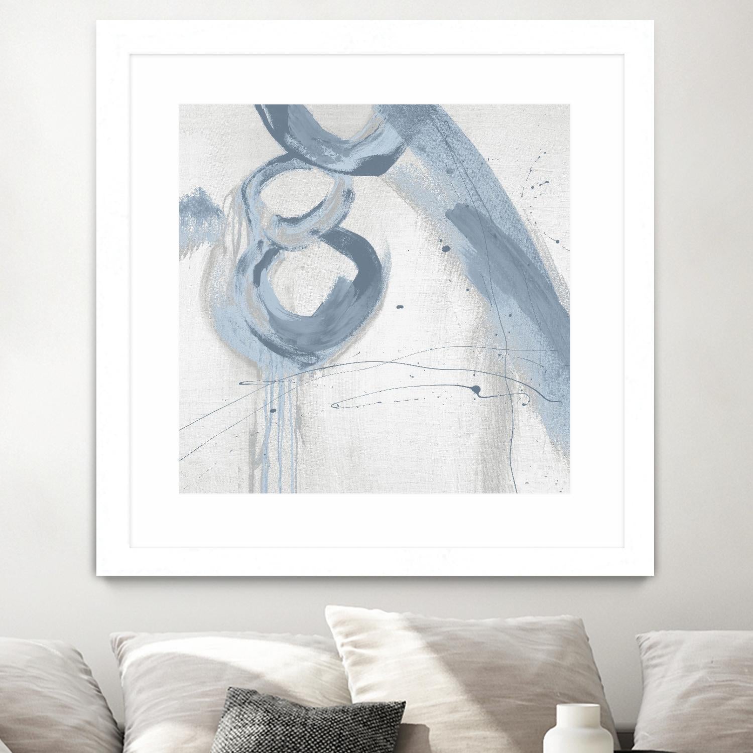 Twice Over VII by Daleno Art on GIANT ART - blue abstract abstrait