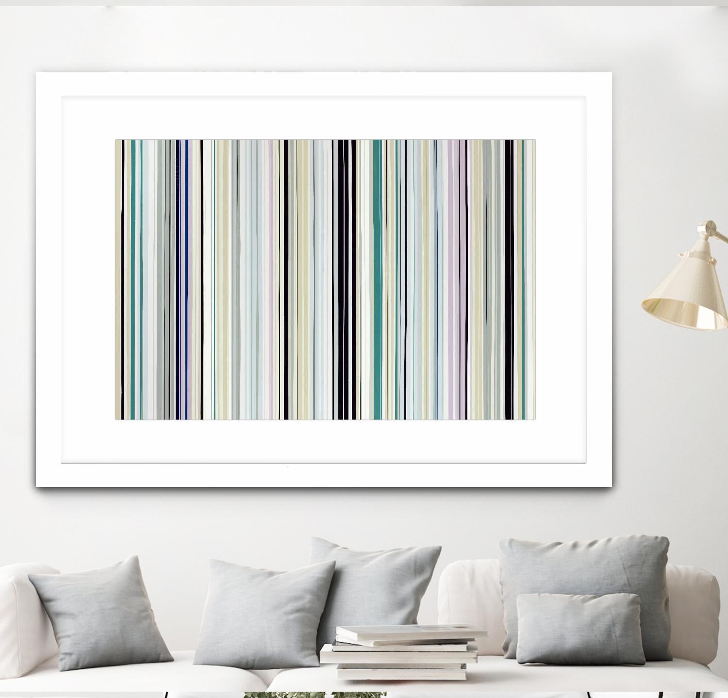 Never Going Straight by Daleno Art on GIANT ART - pink linear stripes