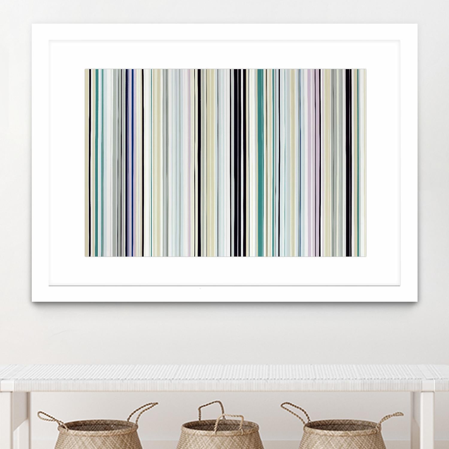 Never Going Straight by Daleno Art on GIANT ART - pink linear stripes