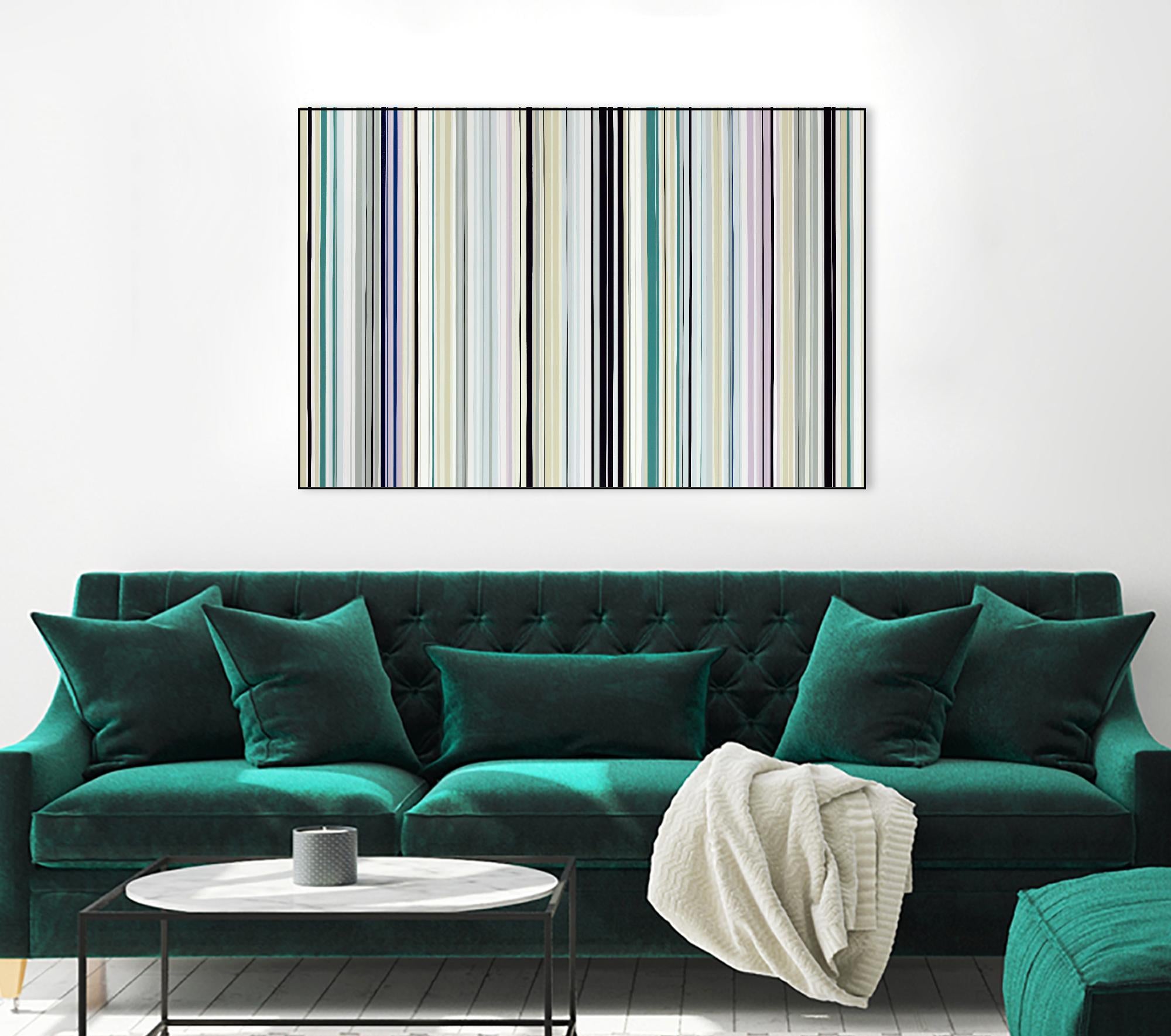 Never Going Straight by Daleno Art on GIANT ART - pink linear stripes