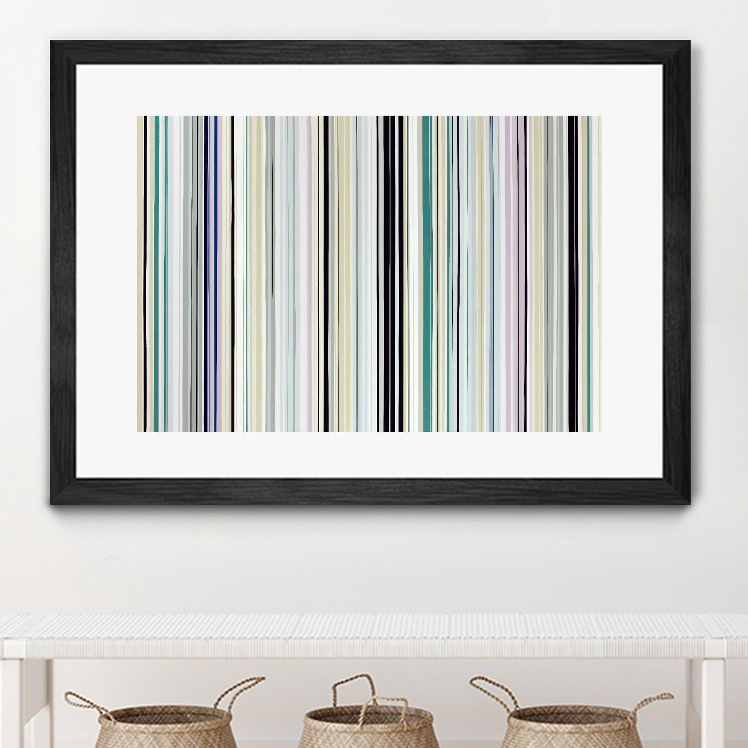 Never Going Straight by Daleno Art on GIANT ART - pink linear stripes