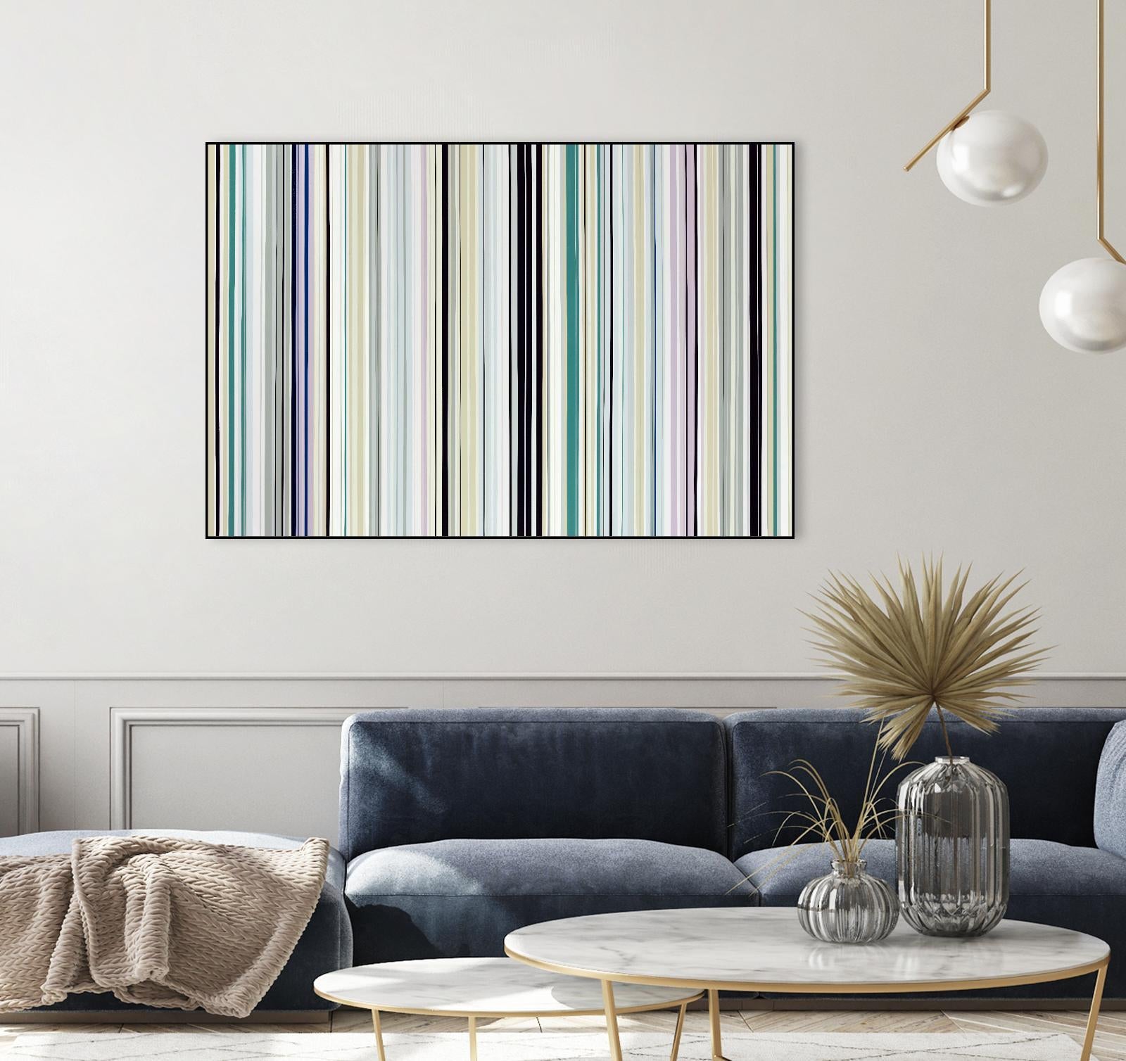 Never Going Straight by Daleno Art on GIANT ART - pink linear stripes
