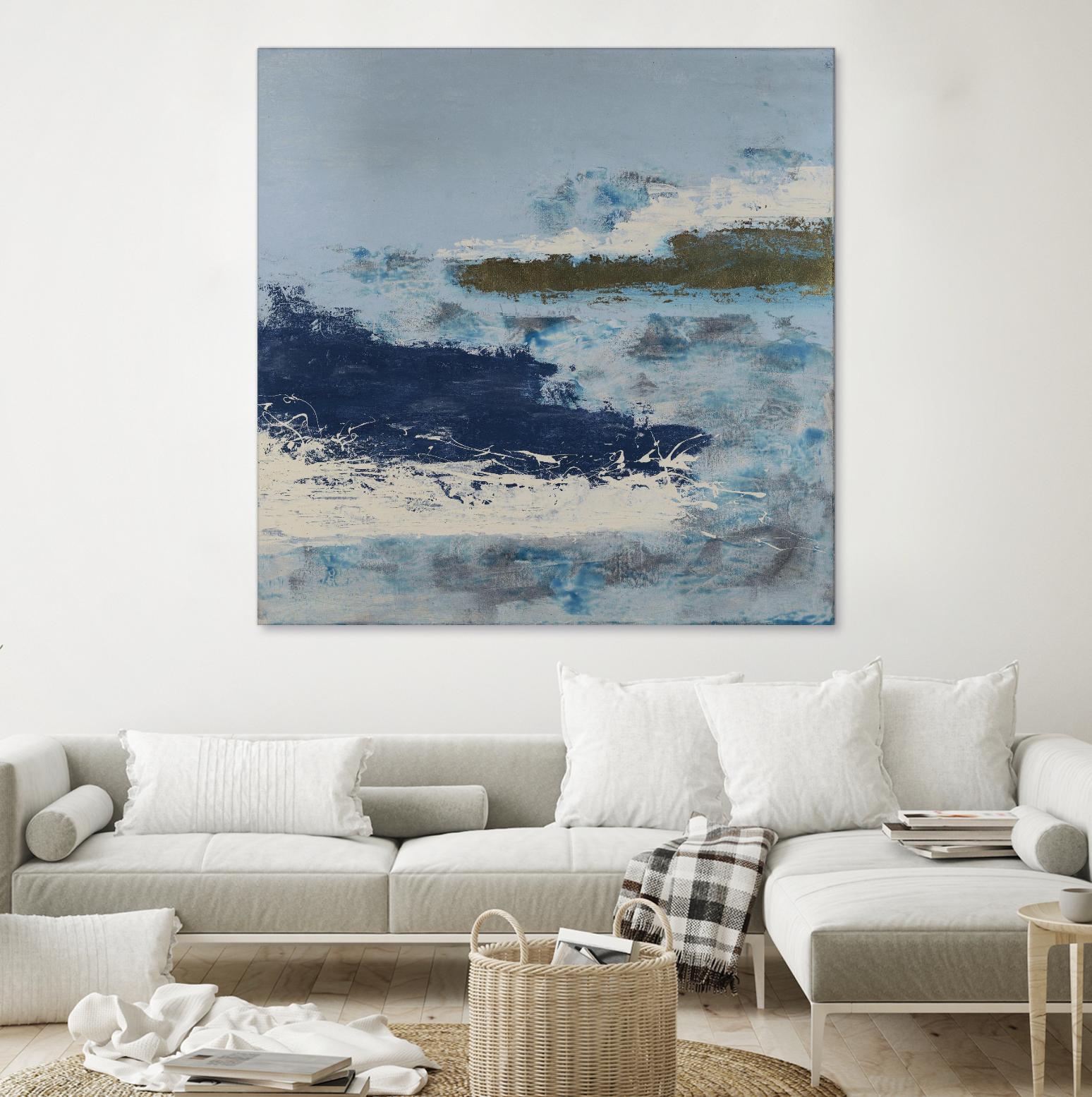 Washing to Shore by Daleno Art on GIANT ART - blue abstract abstrait
