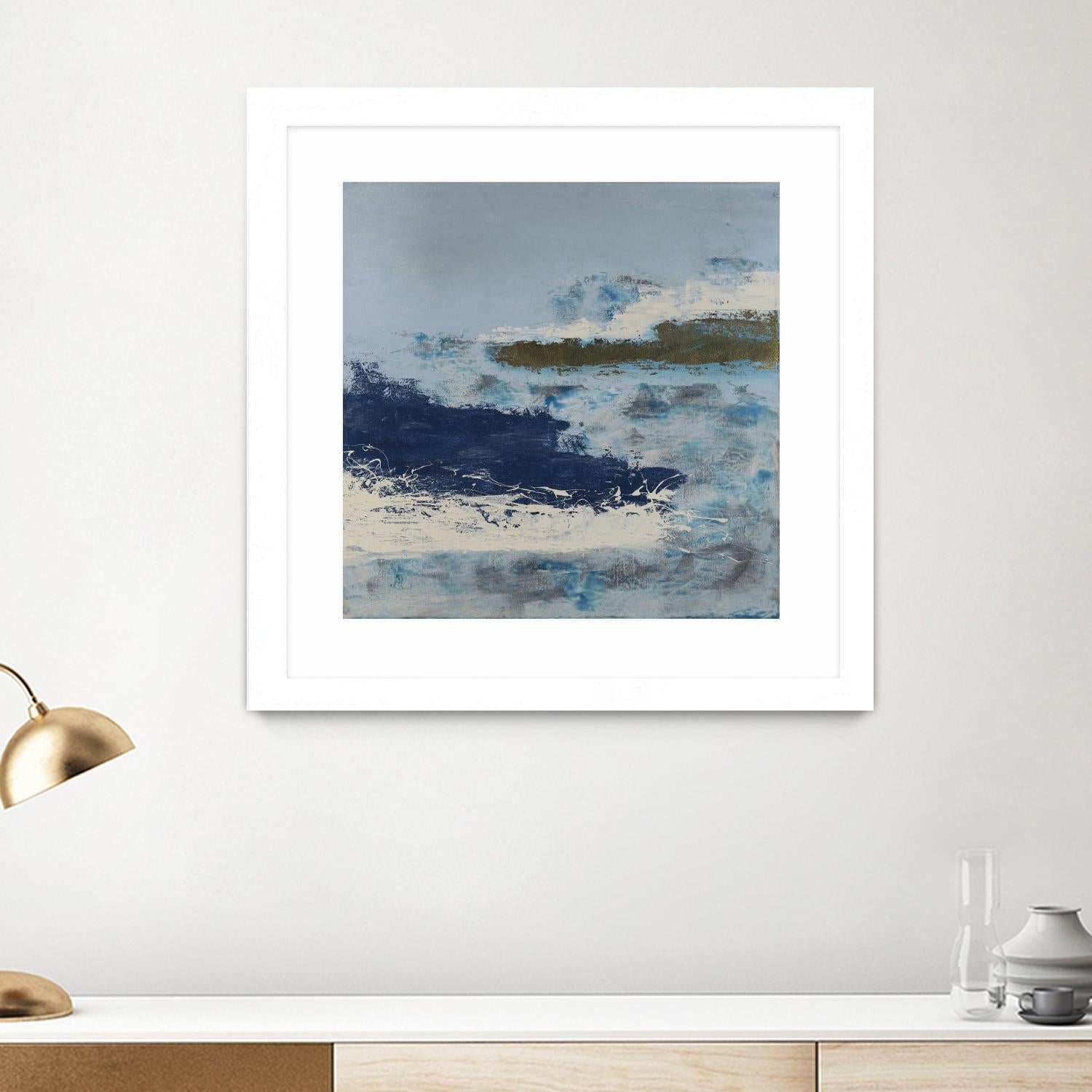 Washing to Shore by Daleno Art on GIANT ART - blue abstract abstrait