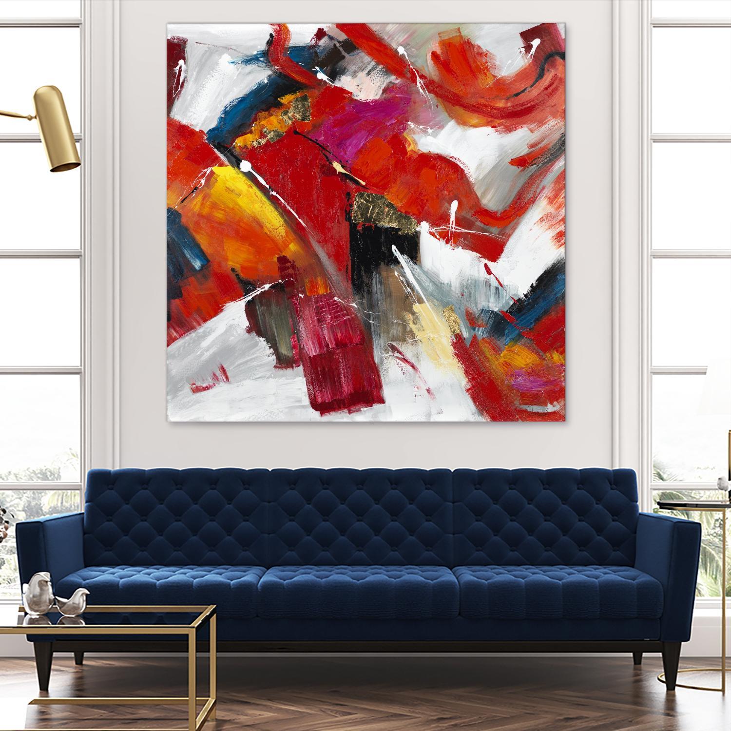 Stop to stare by Daleno Art on GIANT ART - red abstract abstrait