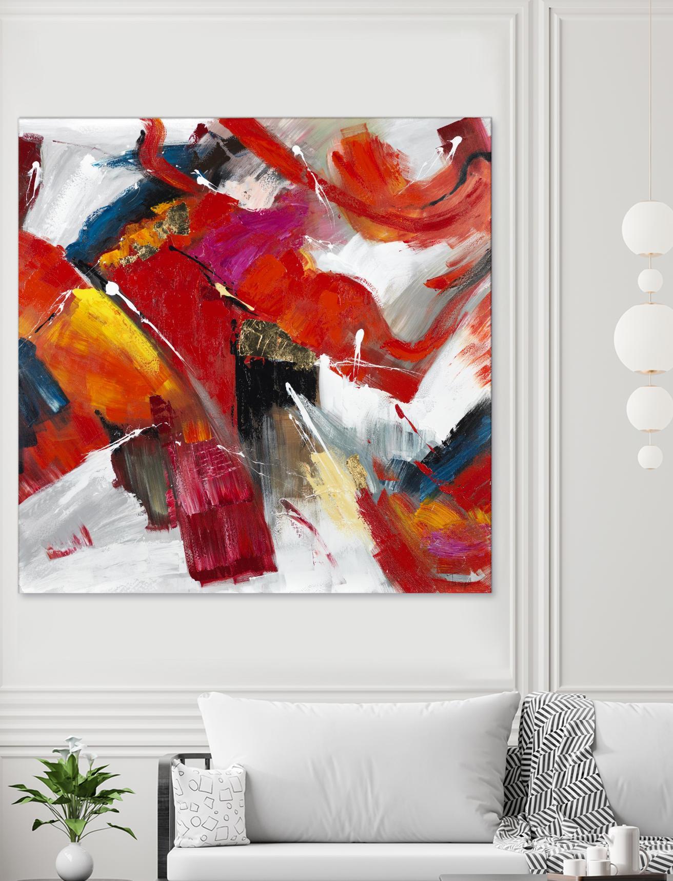 Stop to stare by Daleno Art on GIANT ART - red abstract abstrait
