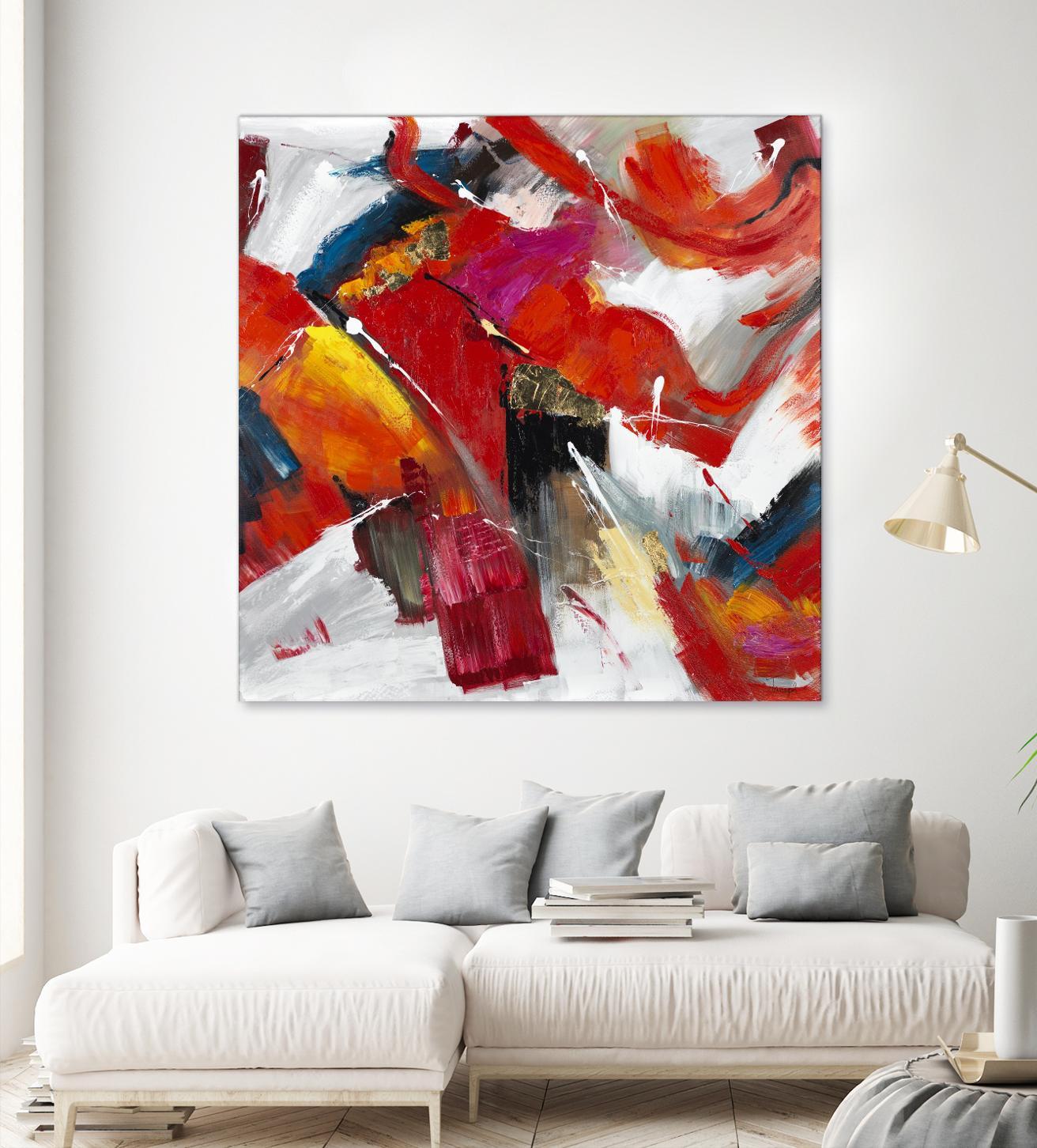 Stop to stare by Daleno Art on GIANT ART - red abstract abstrait
