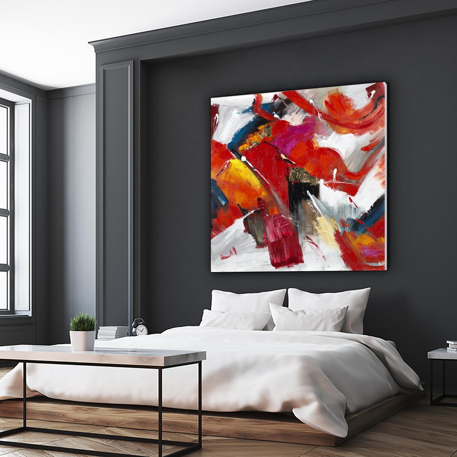 Stop to stare by Daleno Art on GIANT ART - red abstract abstrait