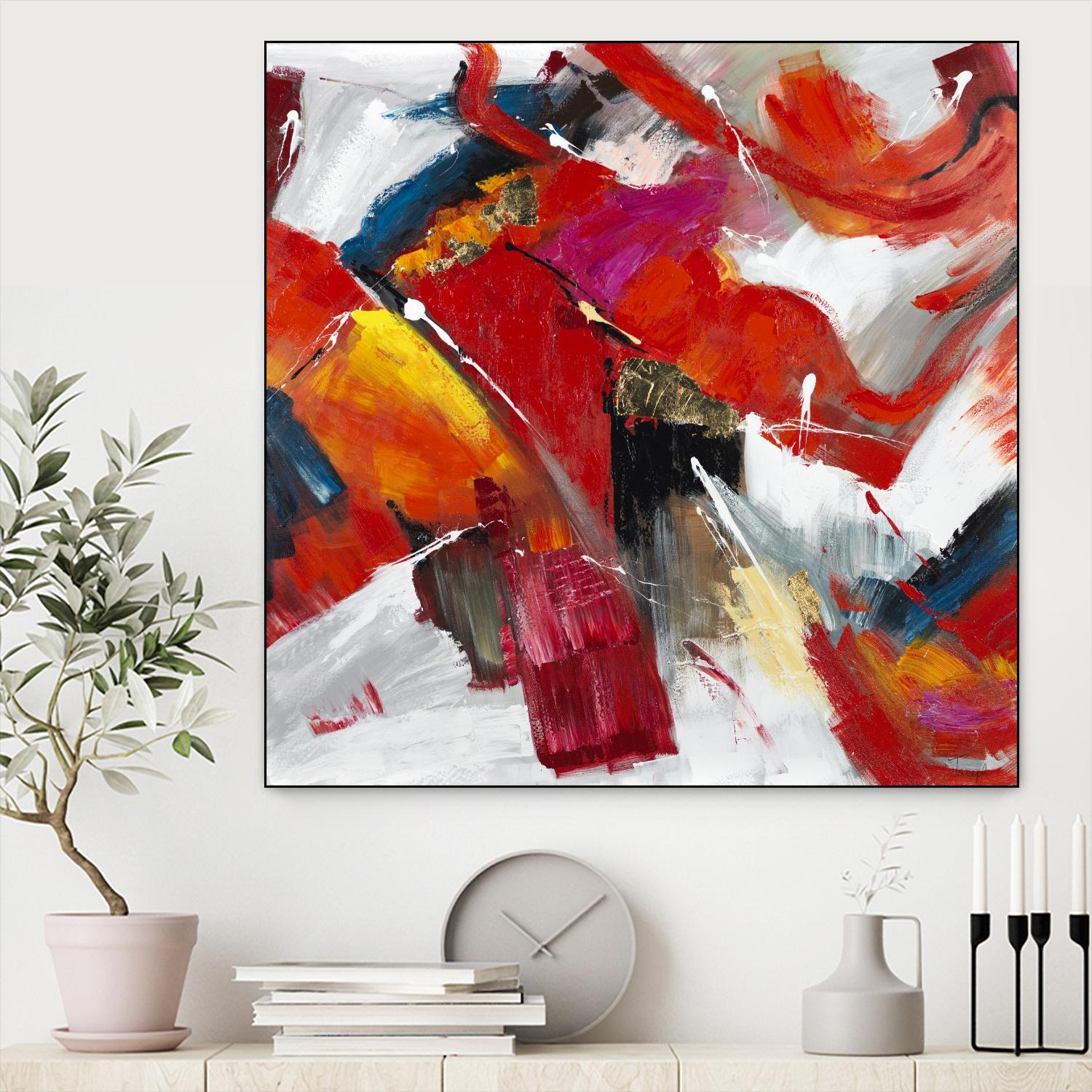 Stop to stare by Daleno Art on GIANT ART - red abstract abstrait