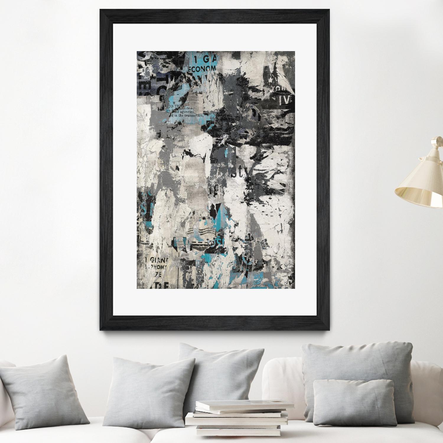 Wall Street Transactions.tif by Daleno Art on GIANT ART - blue street art abstrait