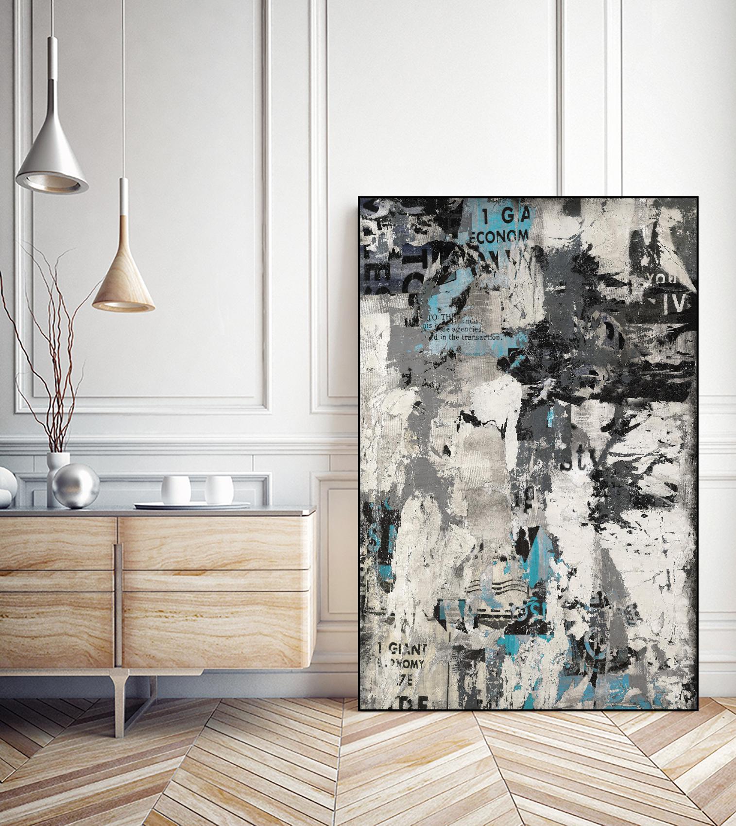 Wall Street Transactions.tif by Daleno Art on GIANT ART - blue street art abstrait