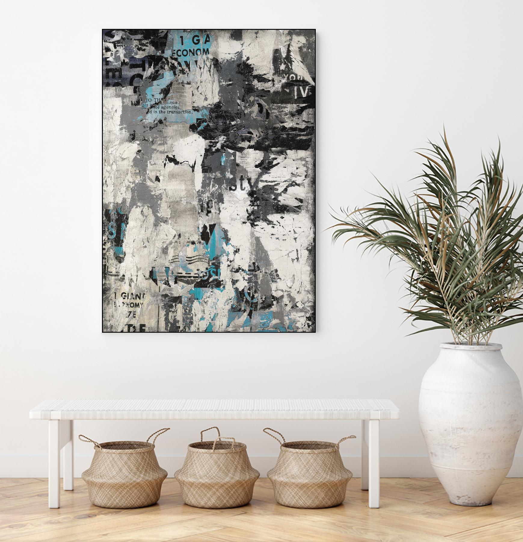 Wall Street Transactions.tif by Daleno Art on GIANT ART - blue street art abstrait