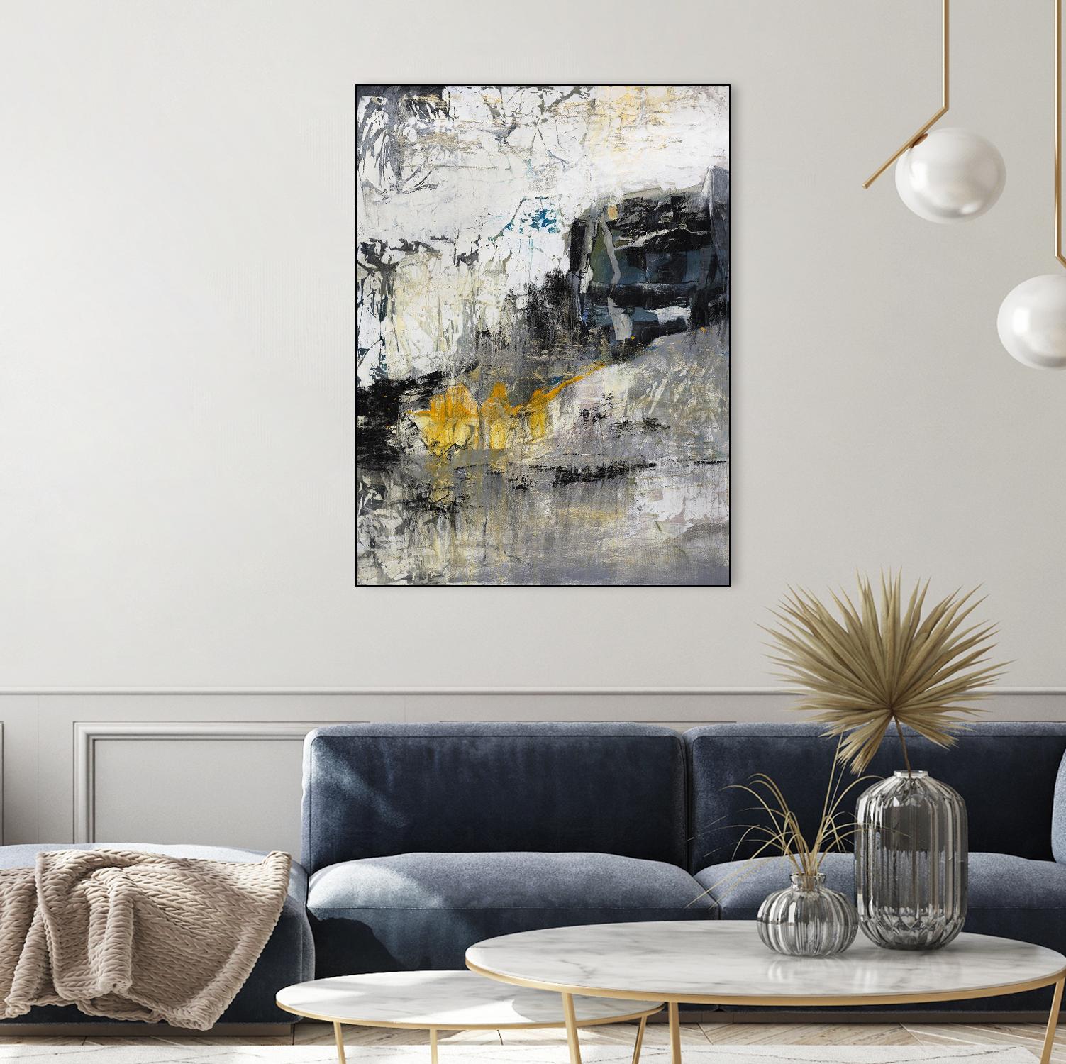 The Hike by Daleno Art on GIANT ART - blue abstract abstrait