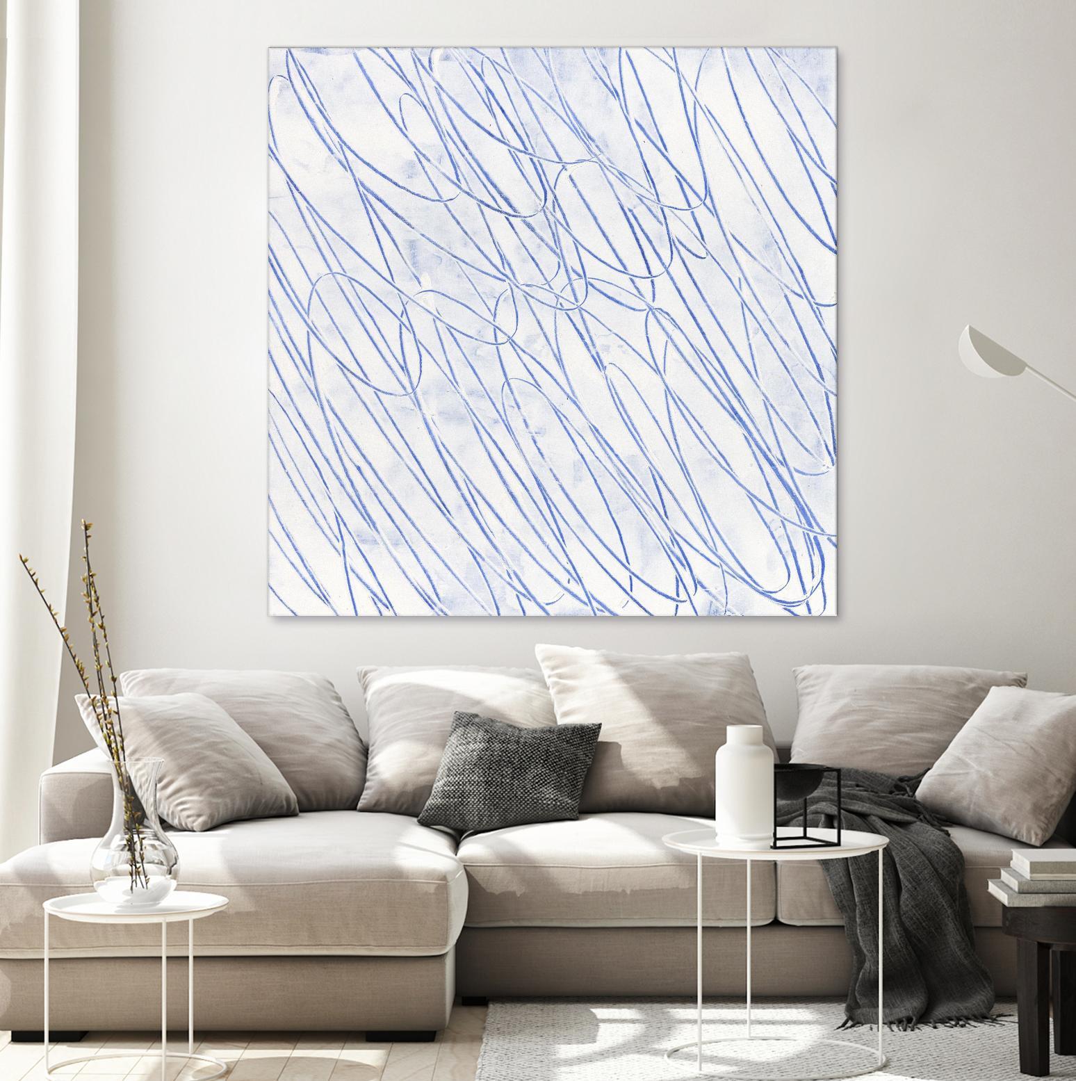 Hula II by Daleno Art on GIANT ART - blue abstract abstrait