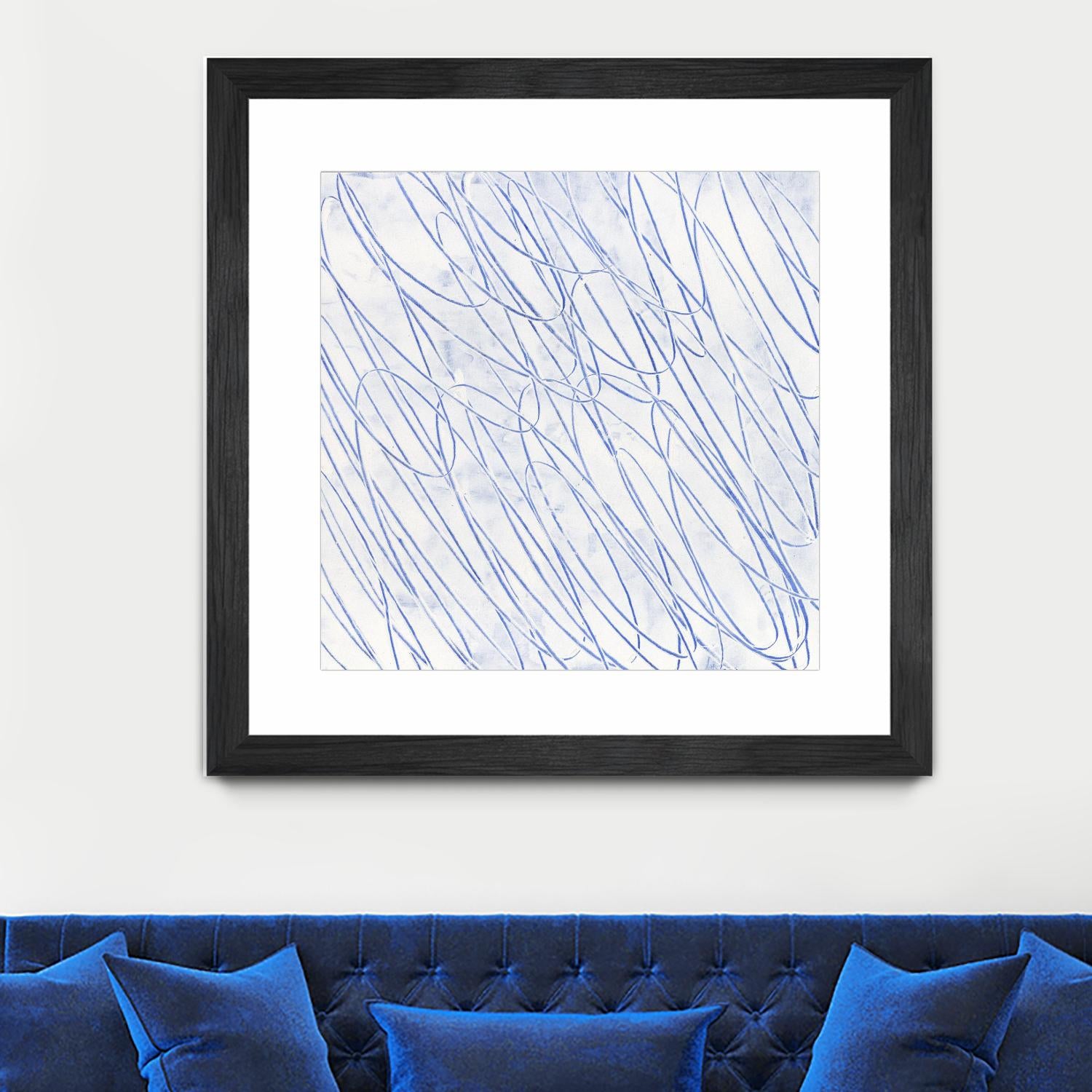 Hula II by Daleno Art on GIANT ART - blue abstract abstrait
