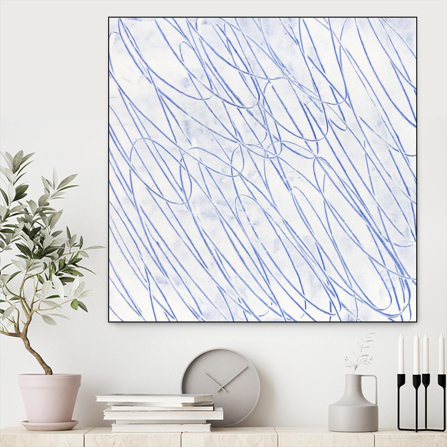 Hula II by Daleno Art on GIANT ART - blue abstract abstrait